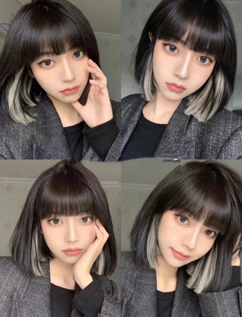 lisa 同款刘海 重庆市kim  艺辰 lisa同款最97 挂耳染 超a漫画刘海