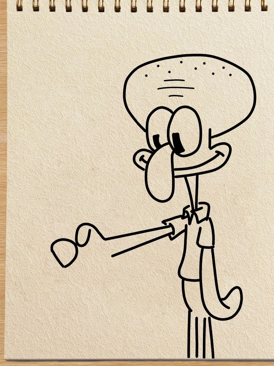 挑战画100幅章鱼哥简笔画/41 爱简笔画