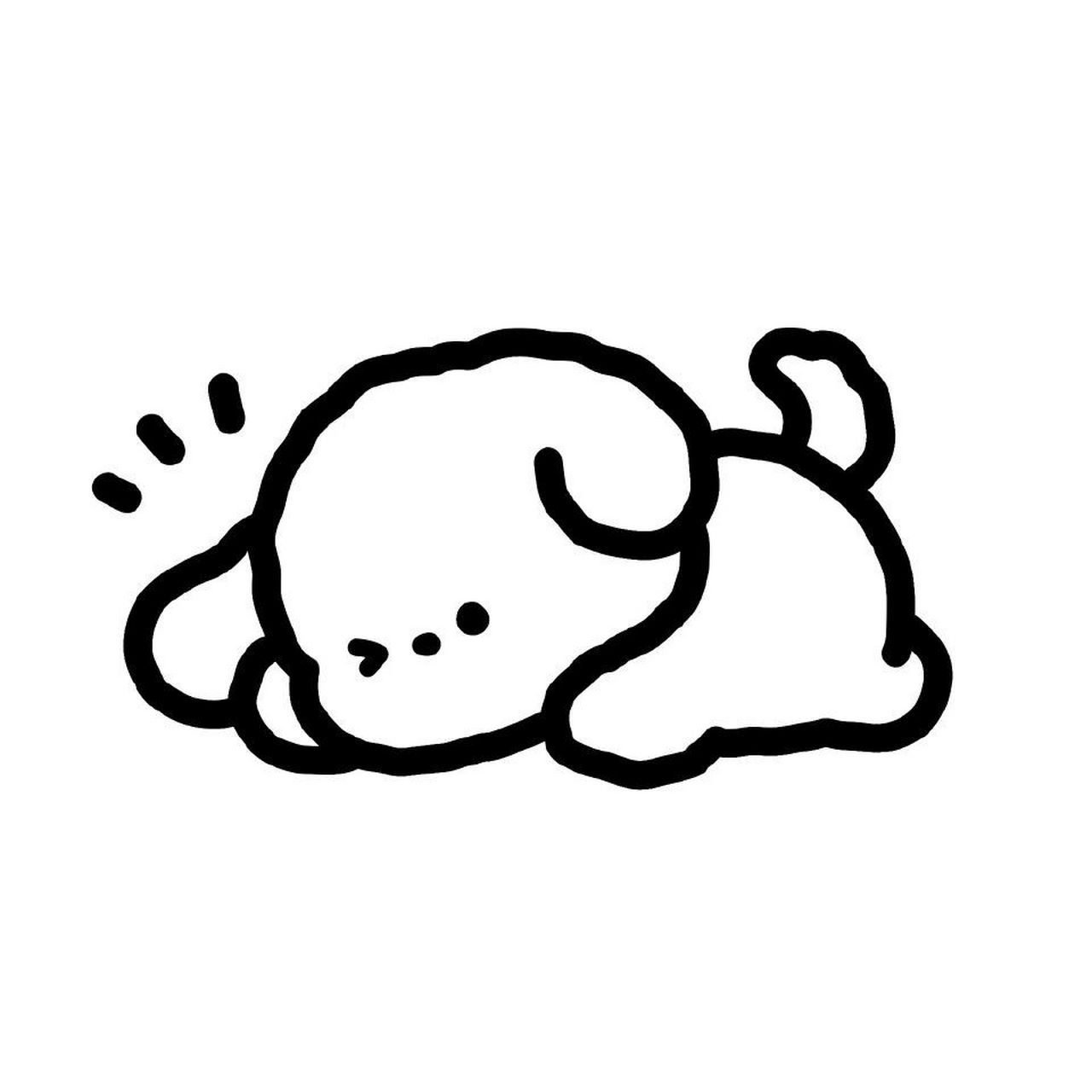 头像分享|动漫卡通 可爱简笔画小狗头像 #闺蜜头像# #头像# #头像分享