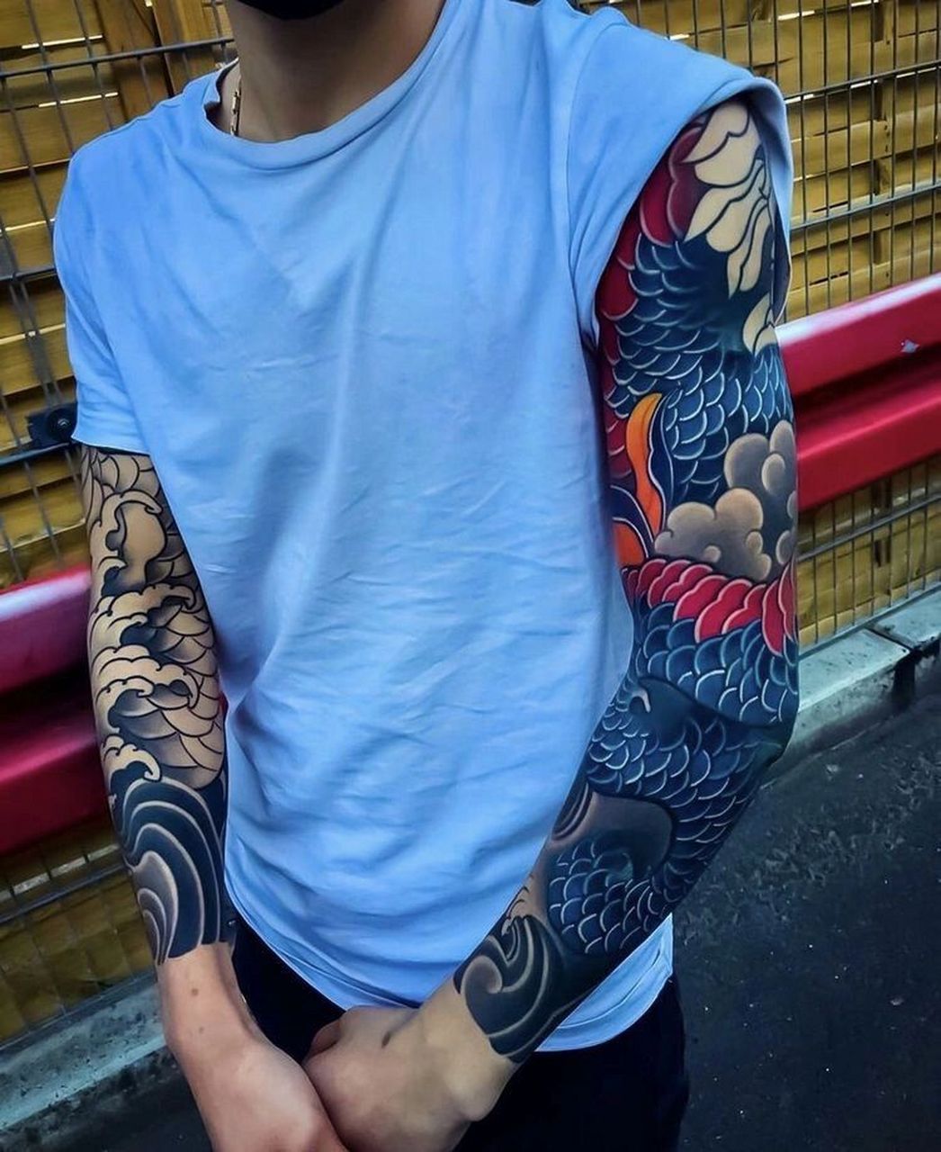 开衫花臂各种日式!