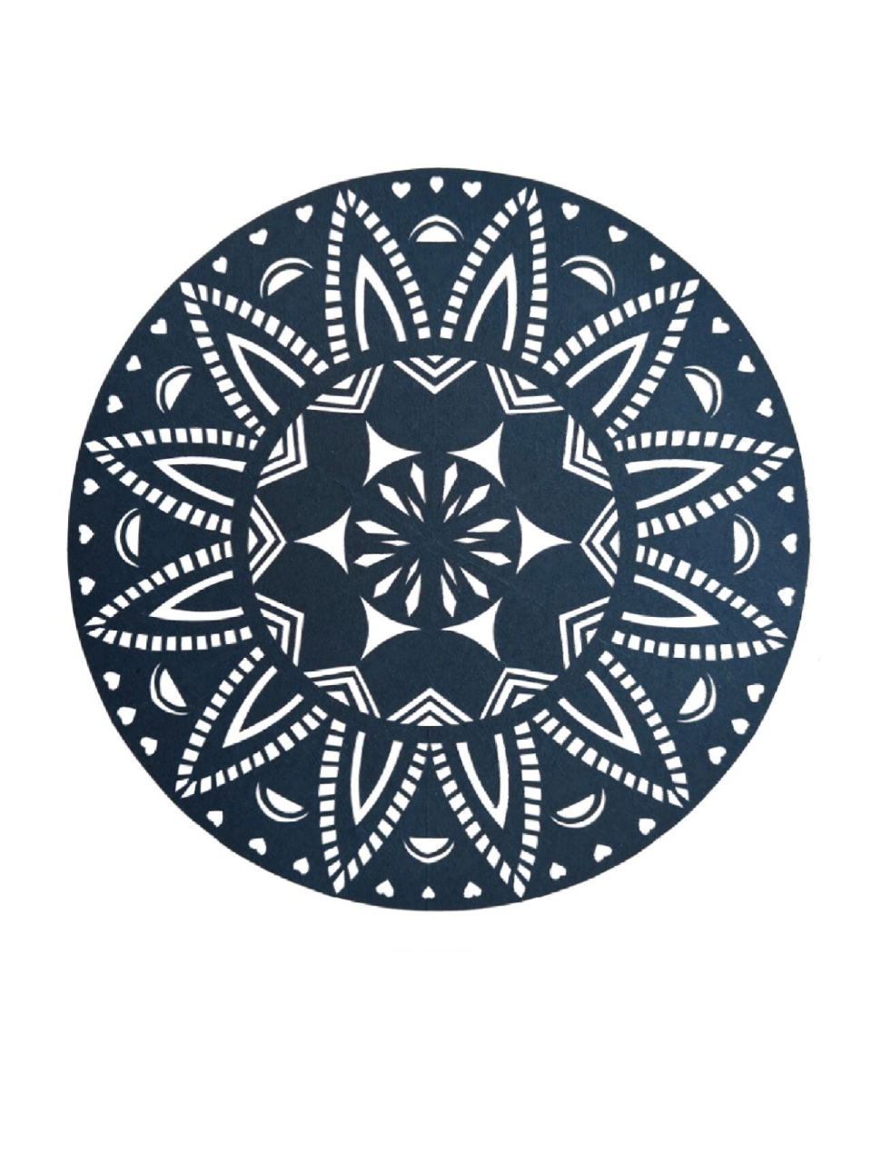 三折三角团花剪纸|铁树开花