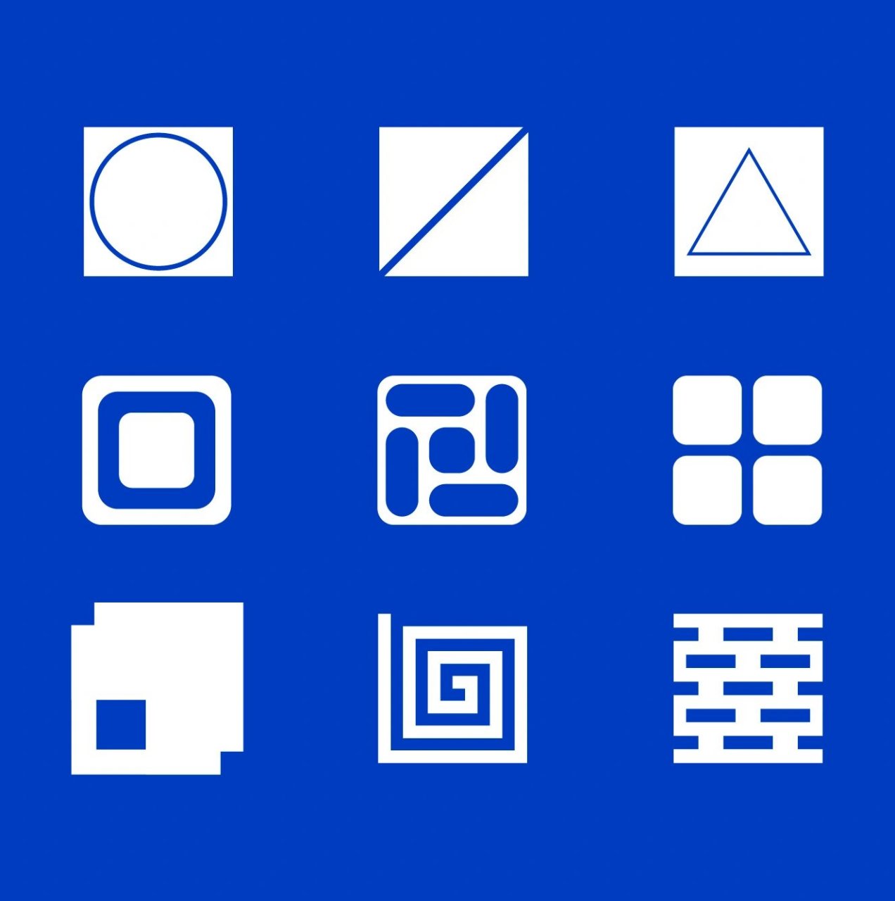 logo设计灵感聚集地 & 创意正方形造型抽象logo灵感!