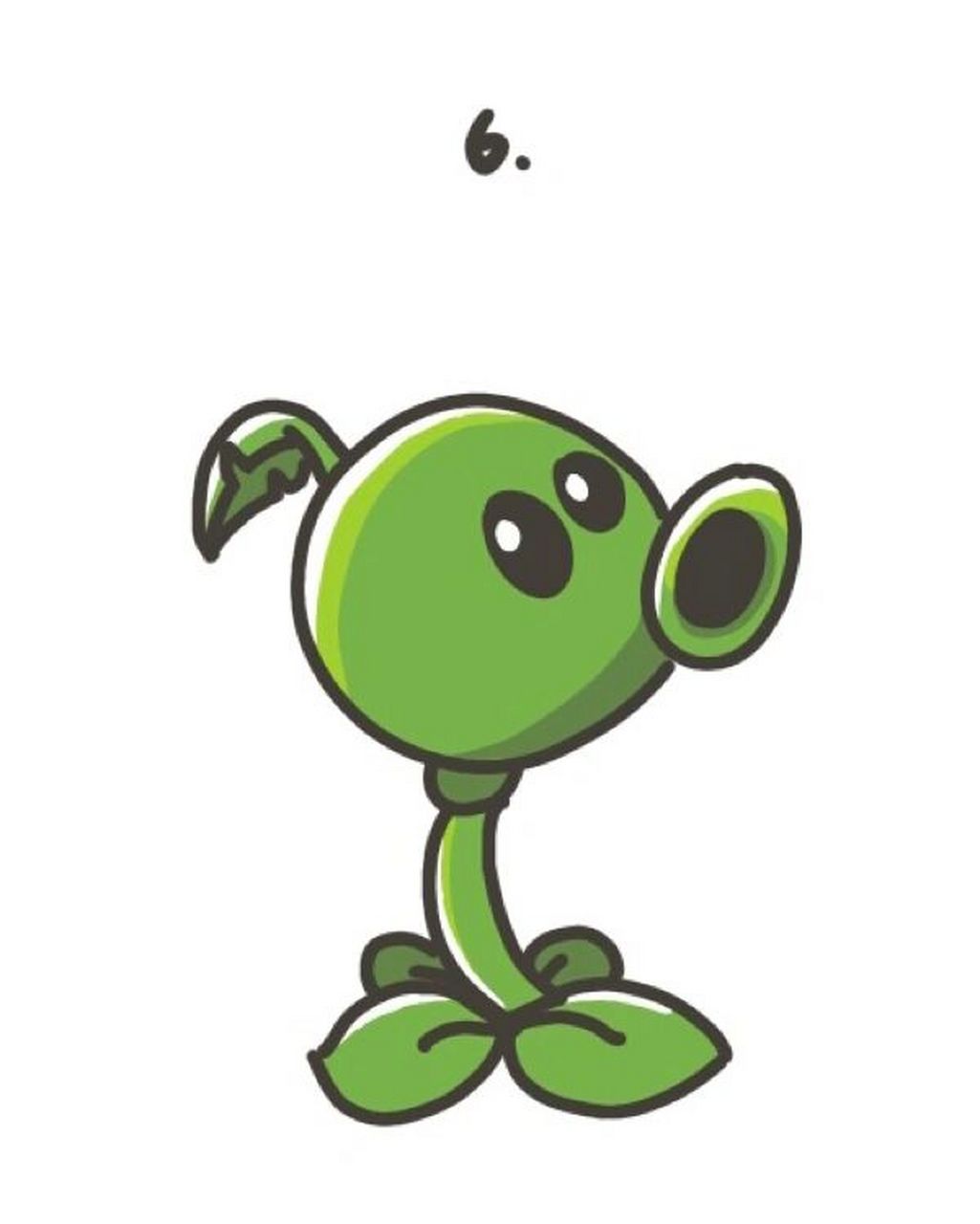 95手绘教程|如何画豌豆射手?