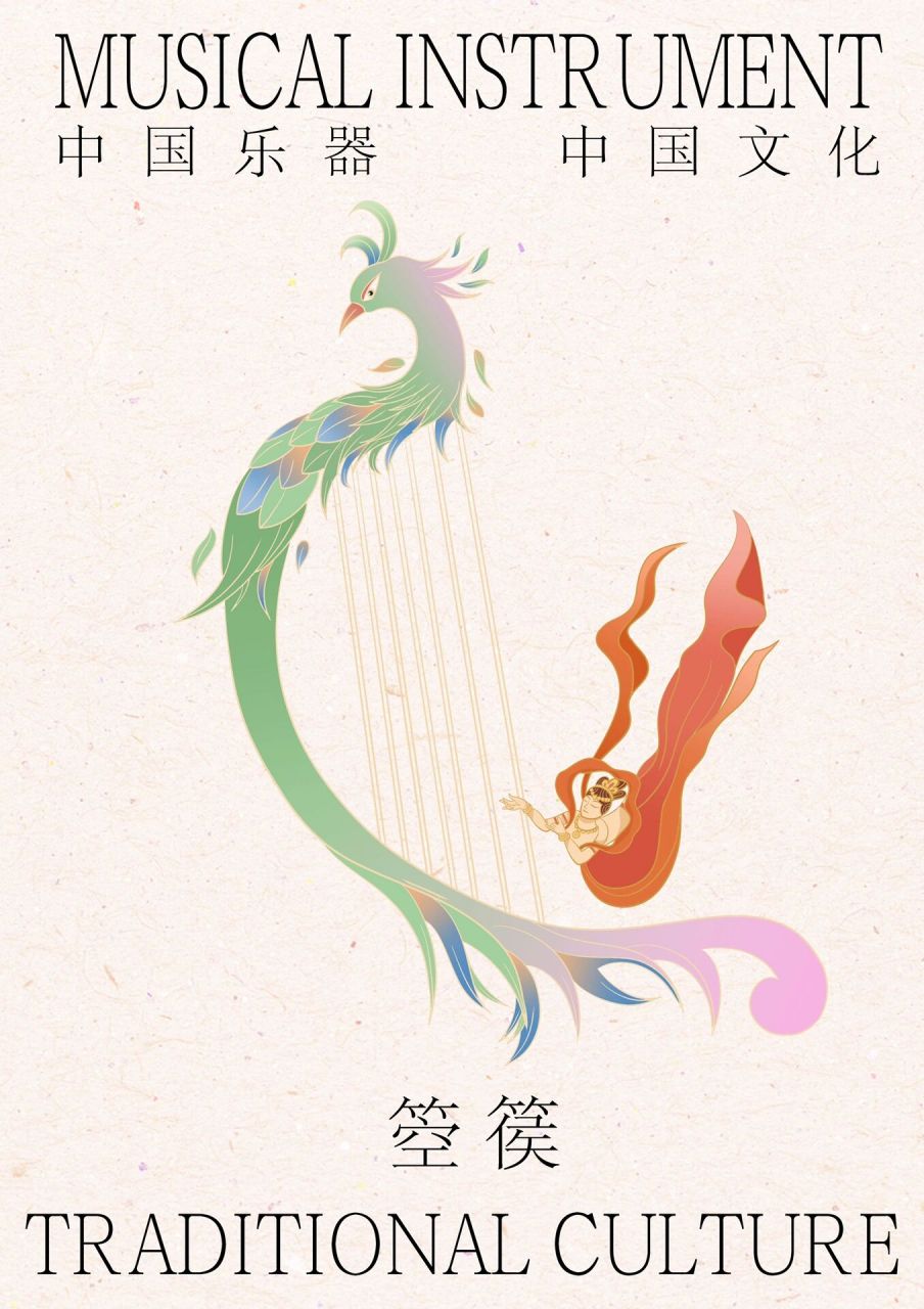 中国乐器系列之箜篌09 箜篌是中国古代传统弹弦乐器又称拨弦乐器.