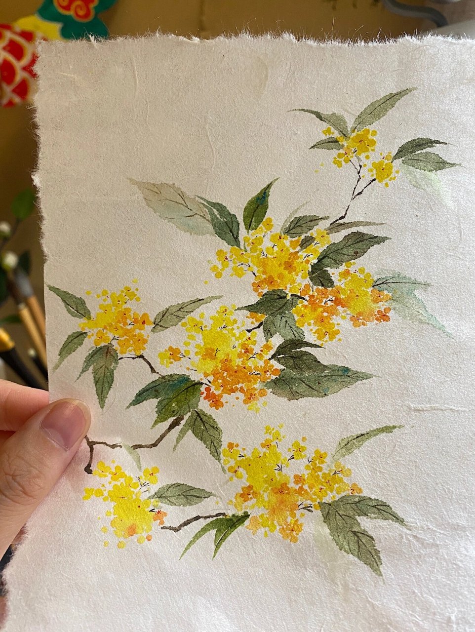 水彩|一些桂花 最近的一些小桂花合集,祝大家中秋节快乐哦