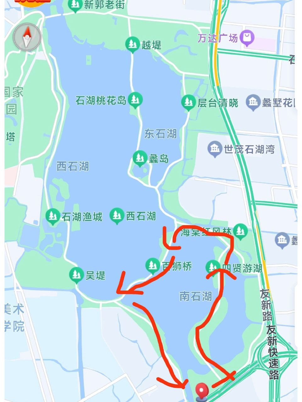 石湖公园(南线) citywalk  石湖公园可能是苏州市区