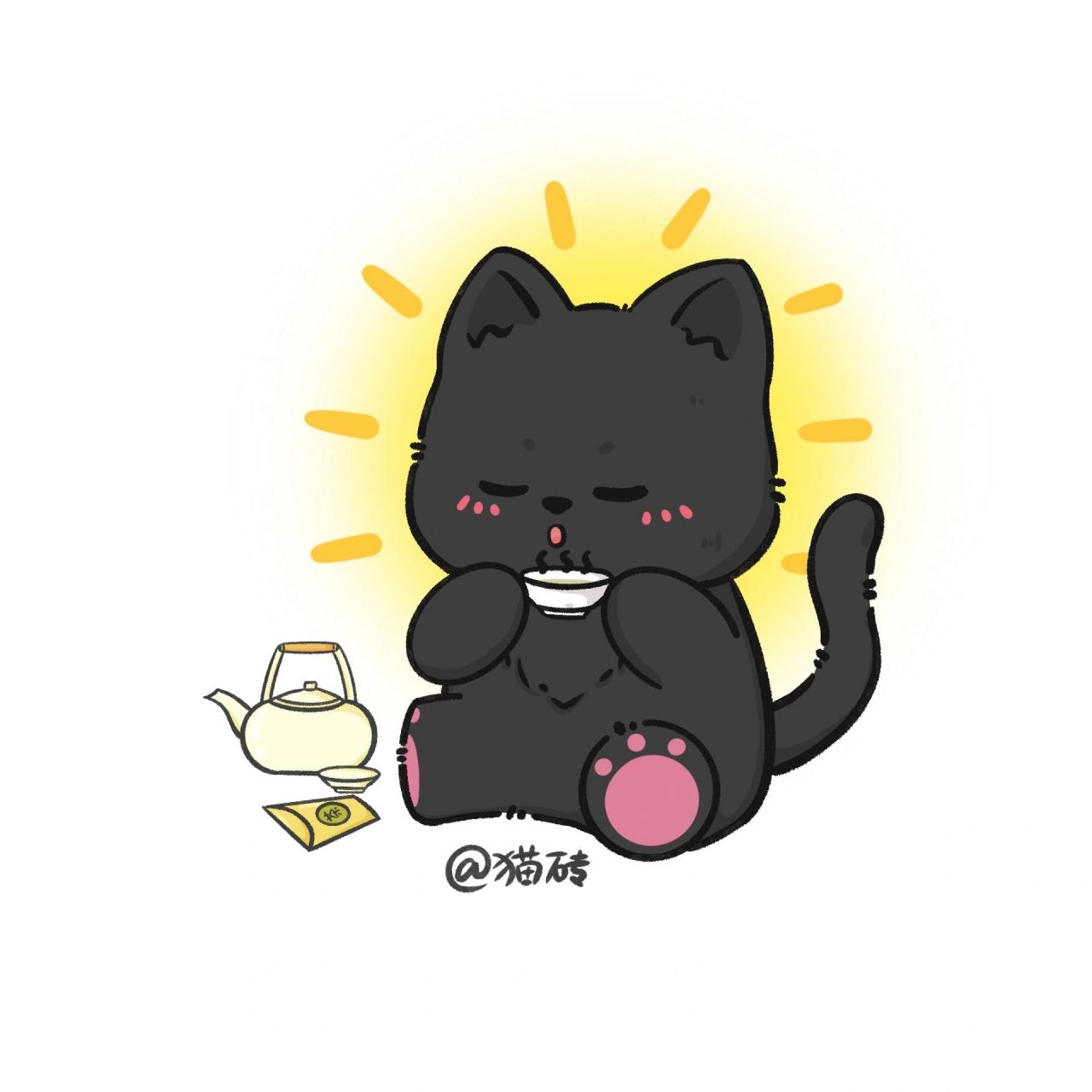 次人动物园/徐明浩95 开园第八天,我们小黑猫来教大家茶道和冥想了