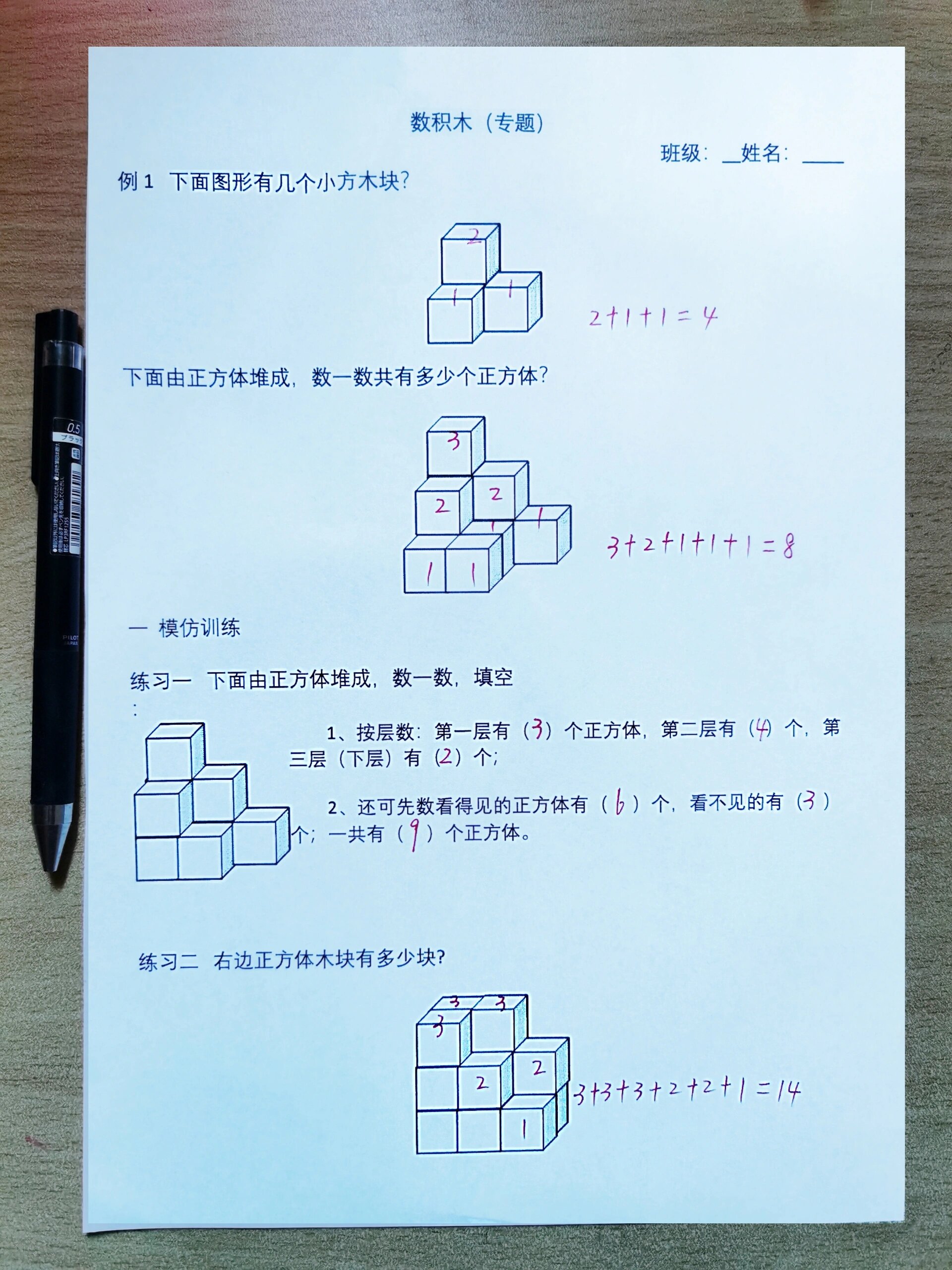 一年级上册数学专项训练