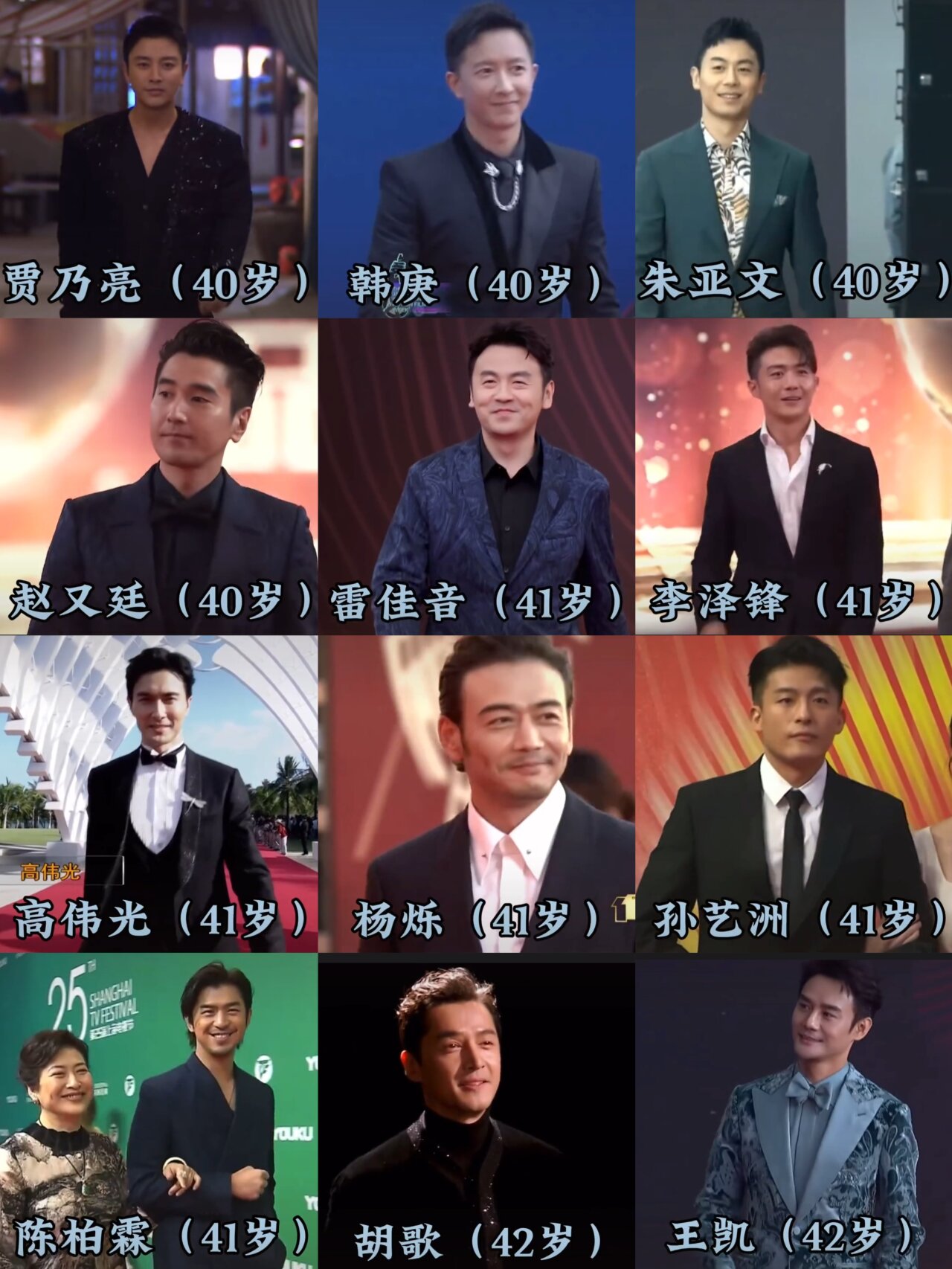 中国男演员表大全图片