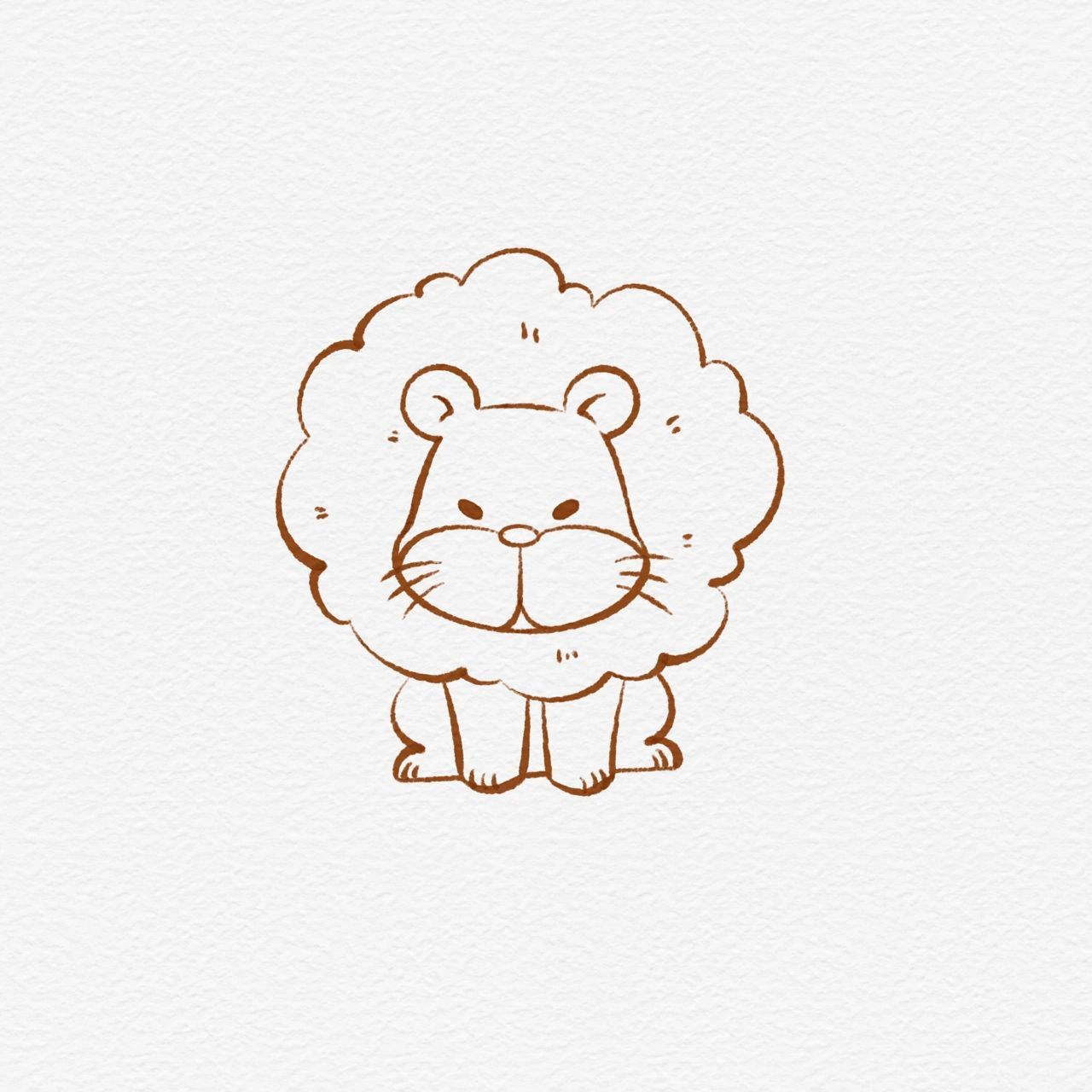 【简笔画·12】凶猛的小狮子? 【简笔画·12】凶猛的小狮子?