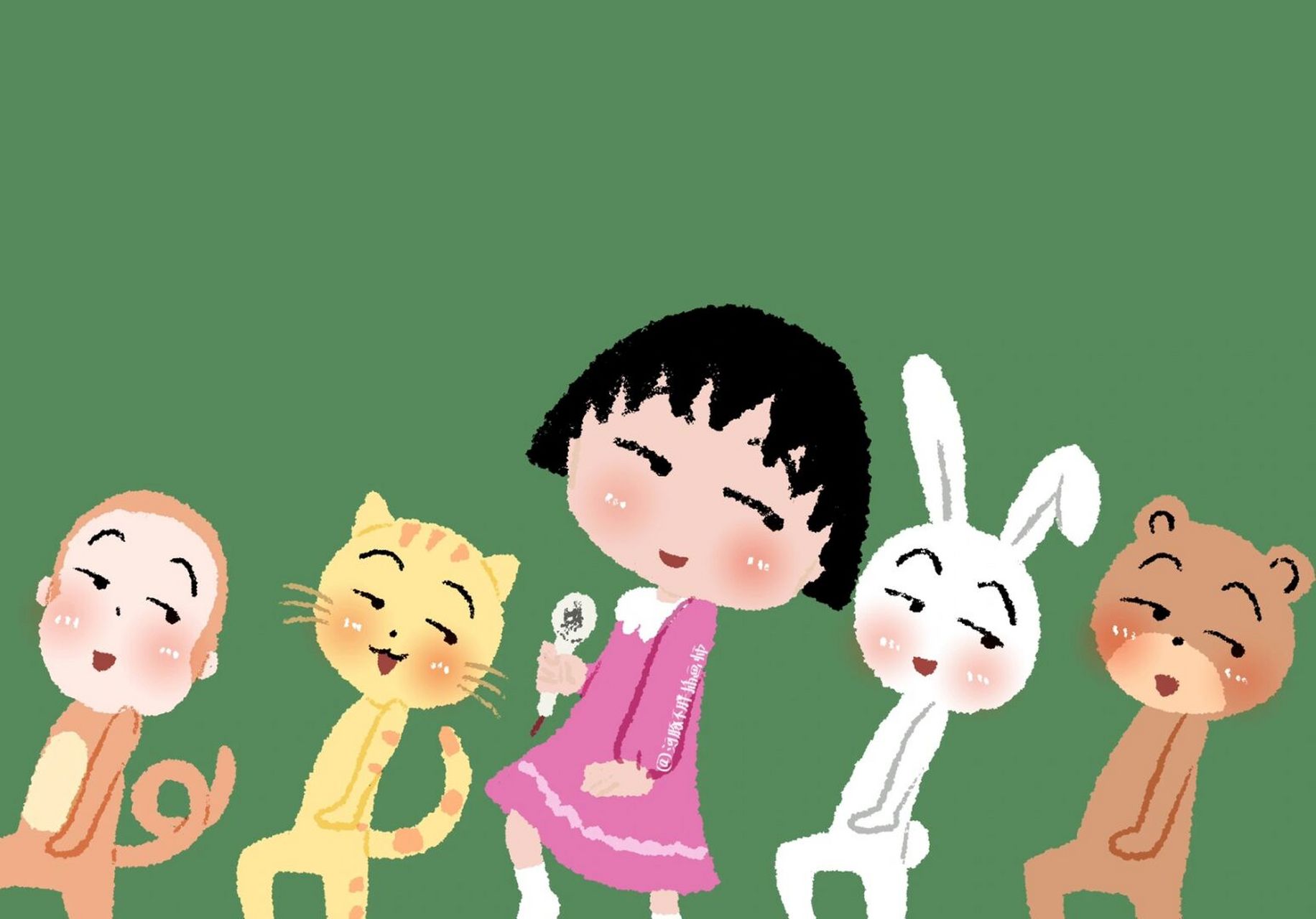 樱桃小丸子ipad壁纸 刚忙完,来更新一波樱桃小丸子的ipad壁纸,大家久