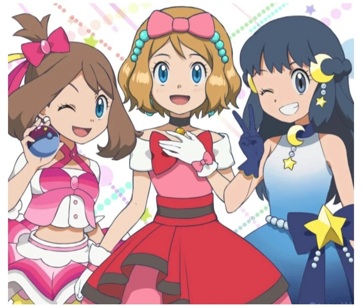 宝可梦小智莎莉娜图片 这是上一个视频的图片吧?