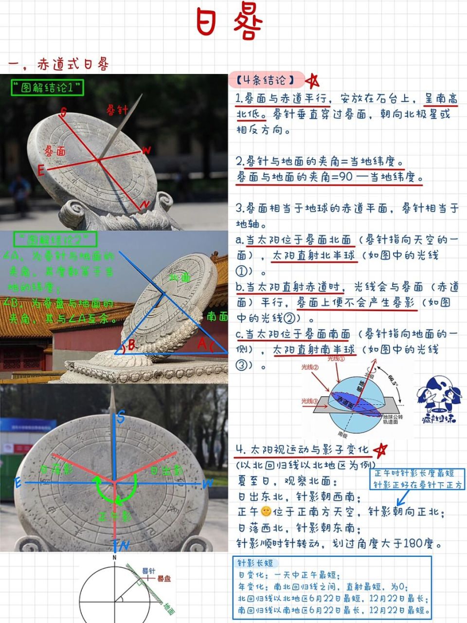 【地球运动🌍】日晷(gui)真的很简单!