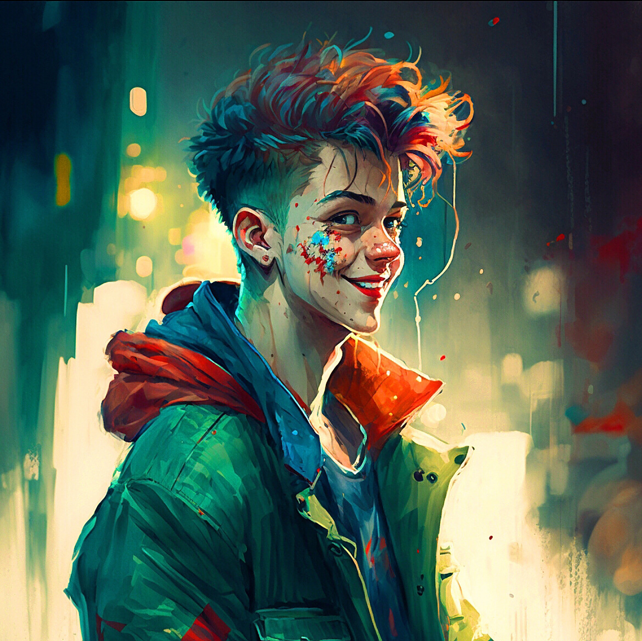 帅爆的那种小丑头像来了,治愈一切的笑容.