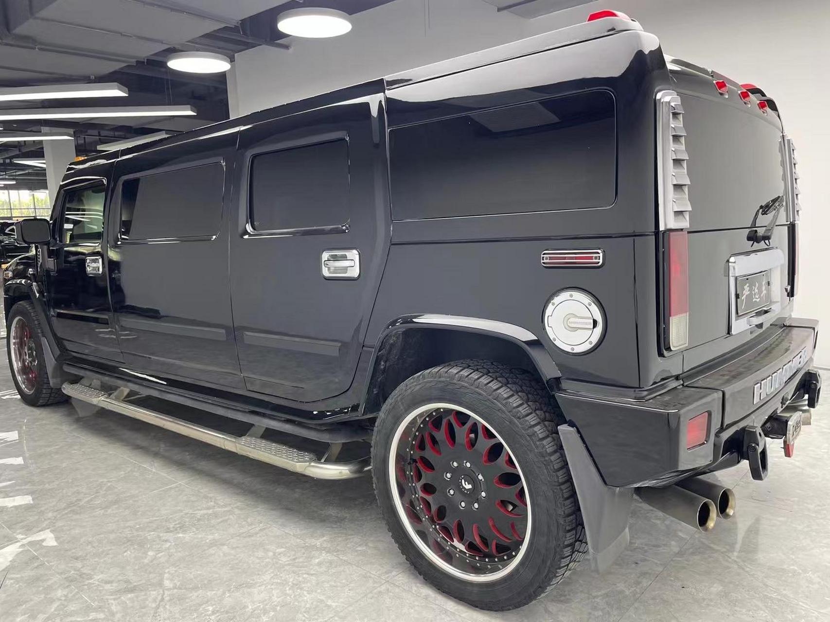 深夜放毒:12年悍马h2隆博加长版,车长5950蓝牌c证即可,全车原版2.