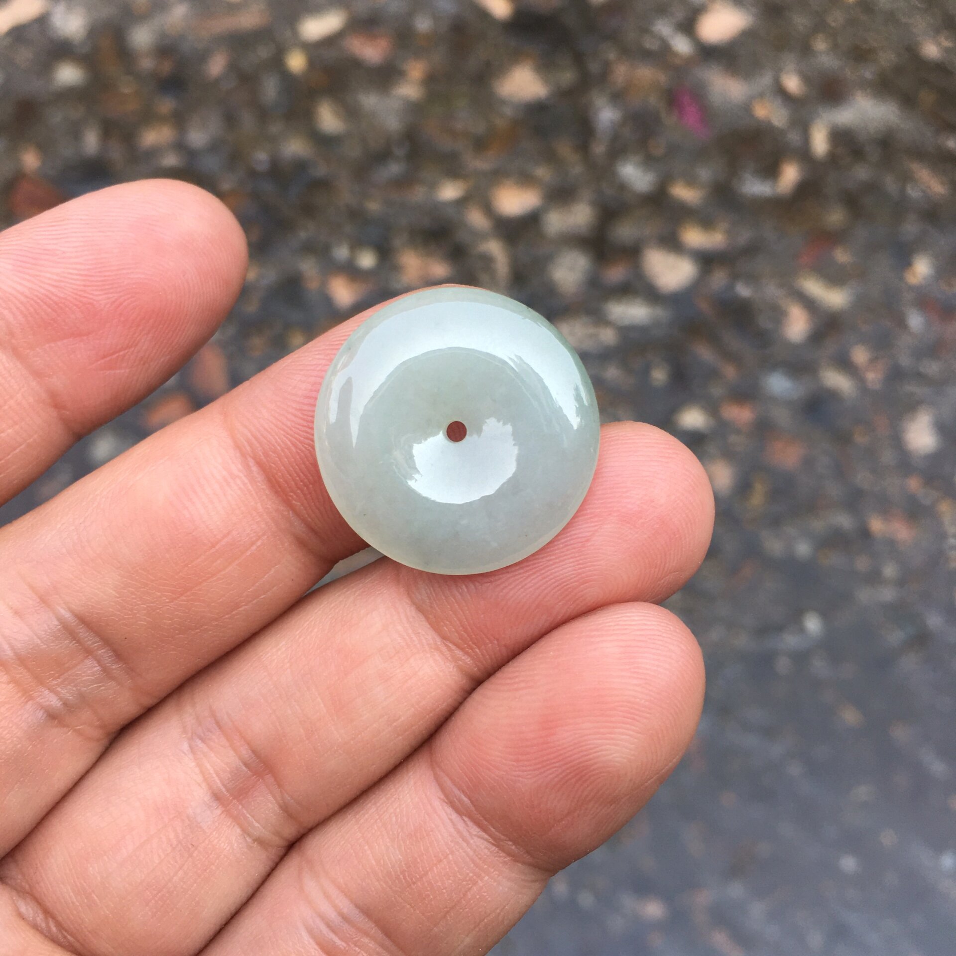 618特惠:平价油青翡翠玉平安扣 98元一件 包鉴定证书,包邮,包串绳子