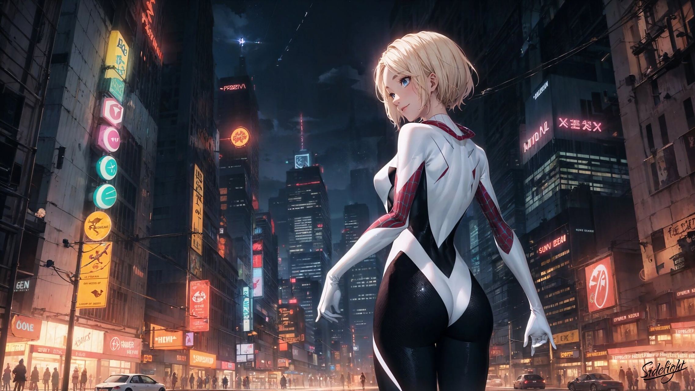 4k高清壁纸|16:9横屏|蜘蛛侠格温 最近想做点不一样的,左想右想先试试