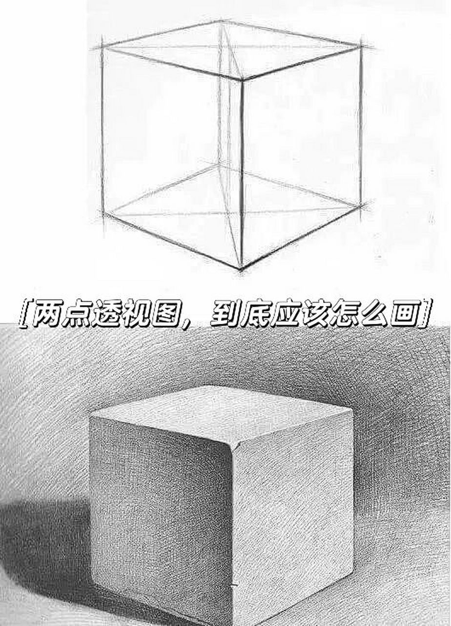 两点透视立方体图片