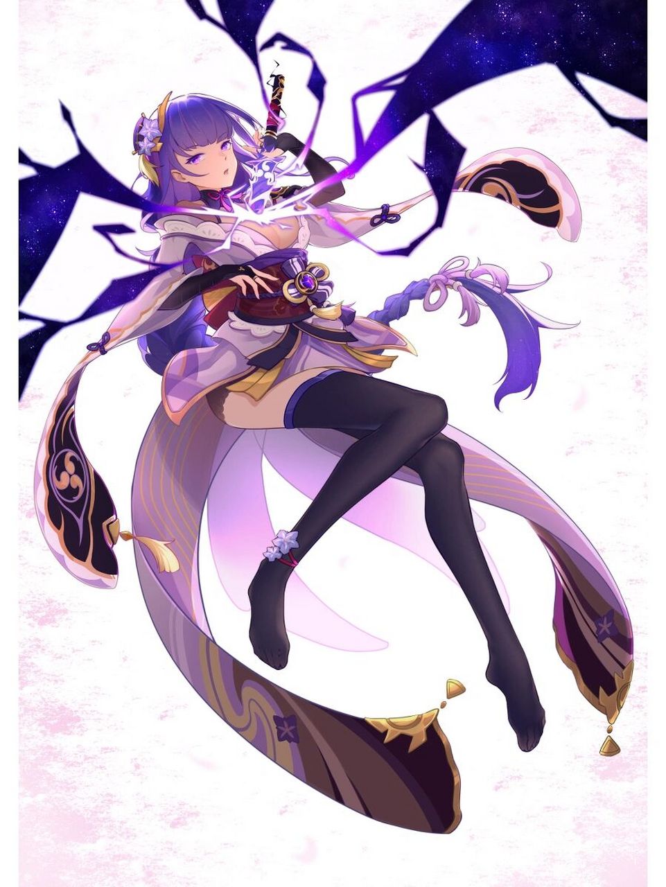 二次元美图|《原神》雷电将军 获取原图请私信我,侵删