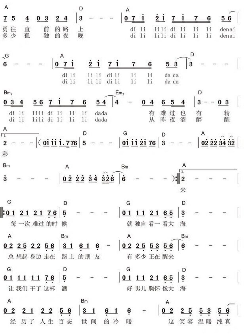 《曾经的你》许巍钢琴简谱 打卡23天