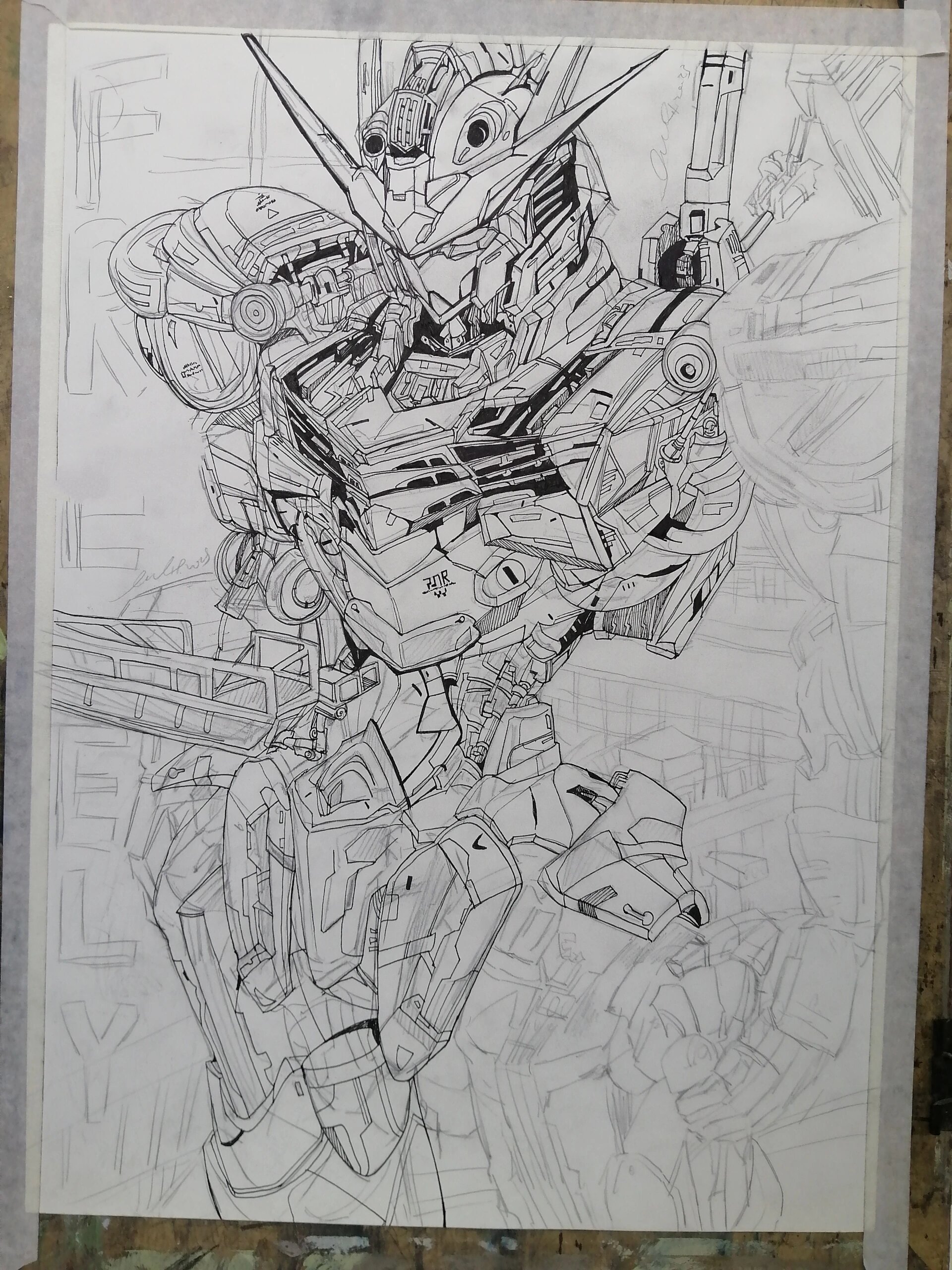 画高达被围观了