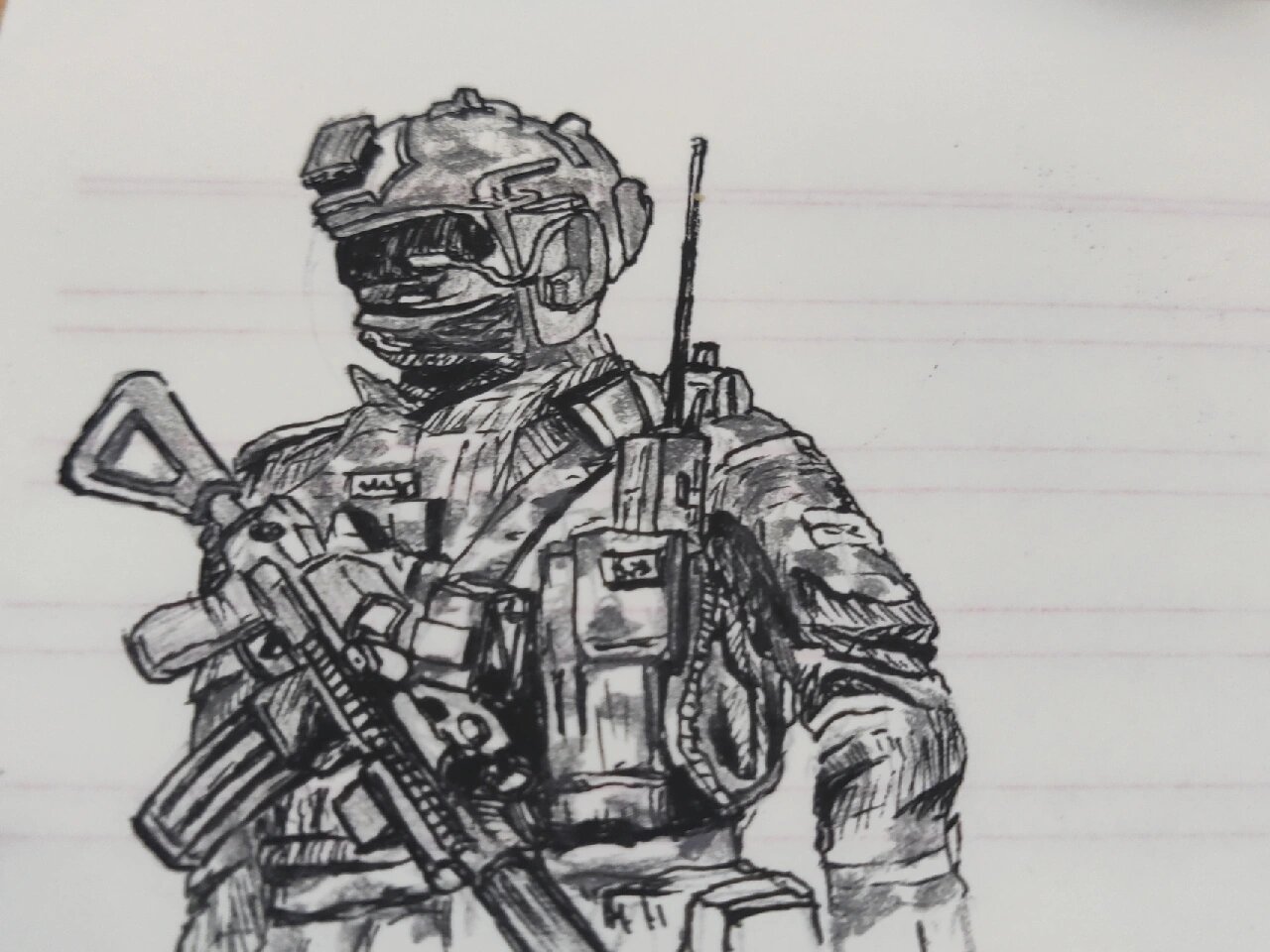 五步骤画特种兵,一学就会