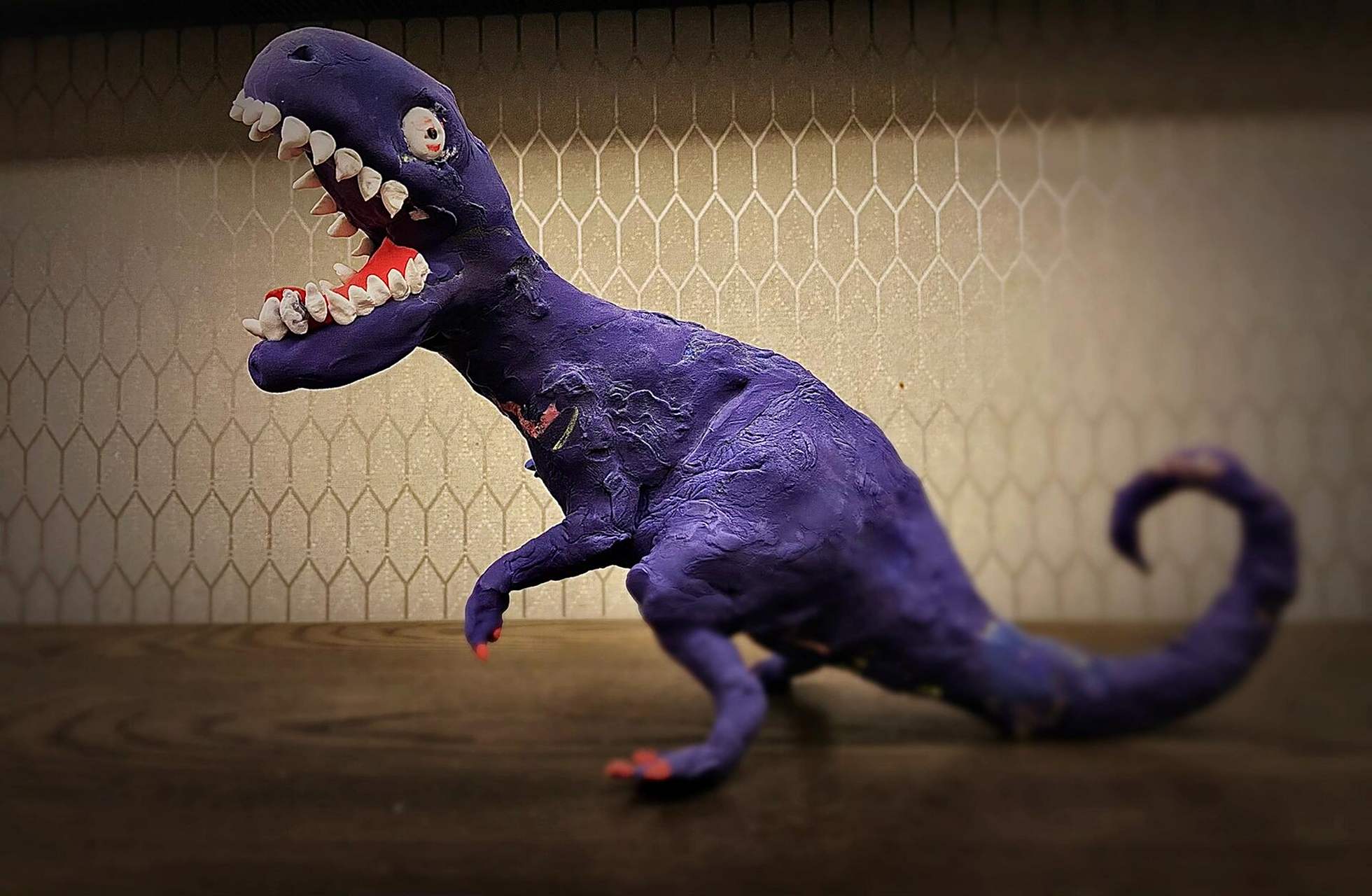 粘土 手工 霸王龙 儿子👦:妈妈你给我做个霸王龙吧 妈妈👩:我试试