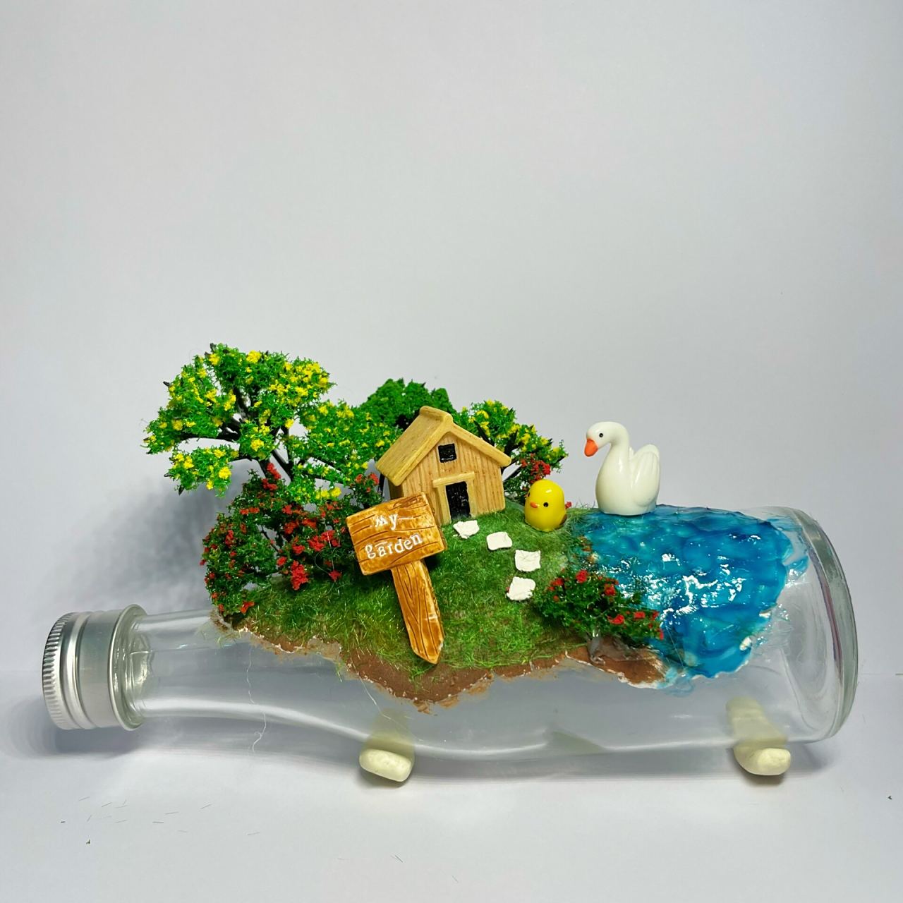 做了超简单但是超可爱的生态瓶! 是土壤学的小作业!