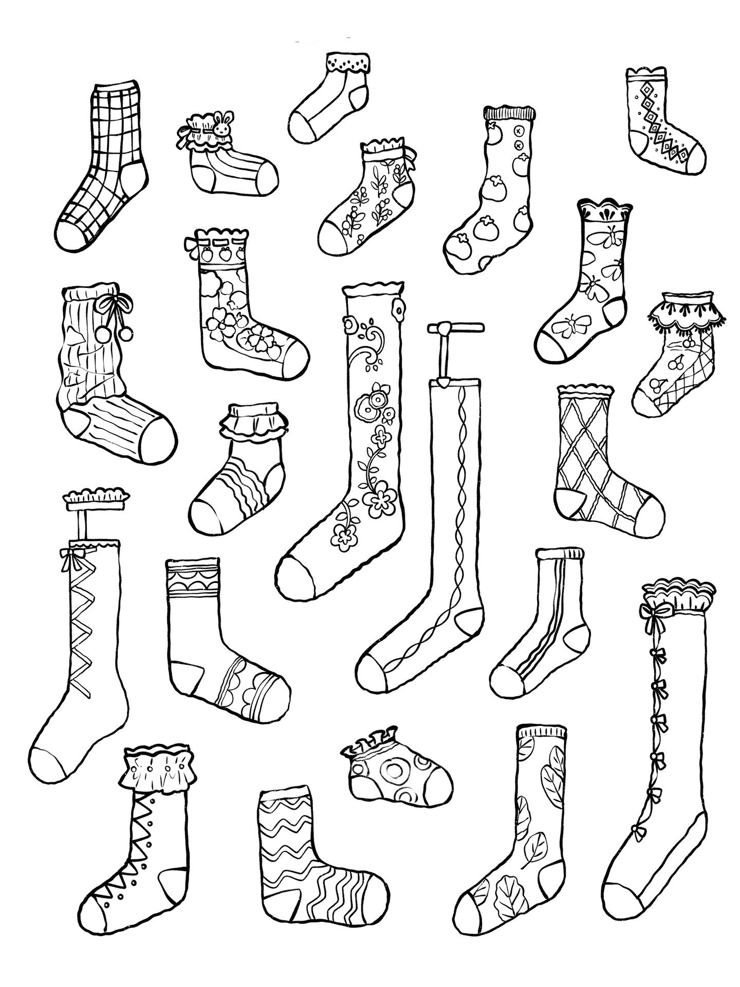 简笔画|人物袜子训练8