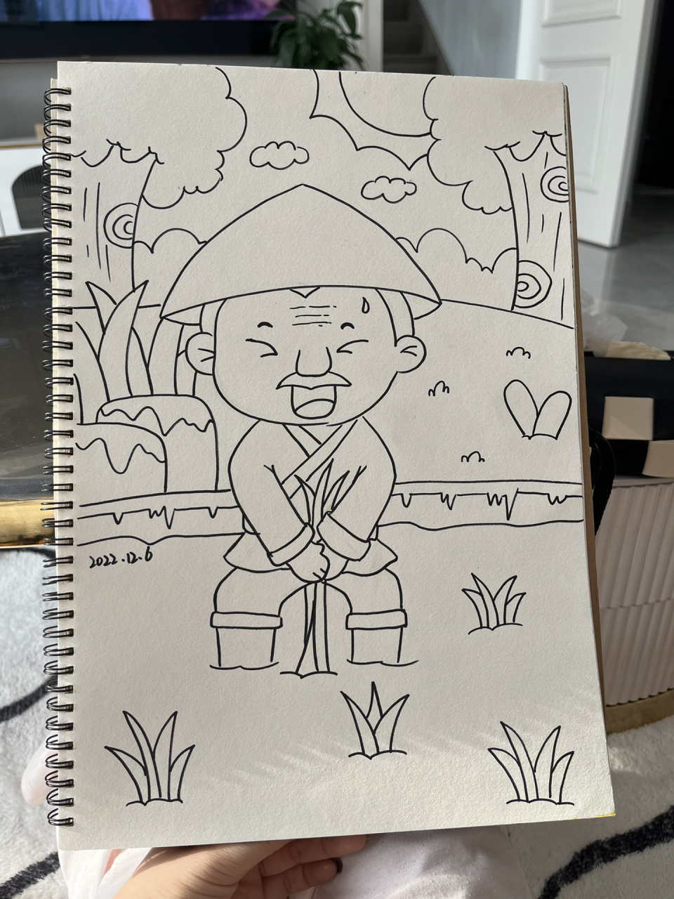 每天一张简笔画 《拔苗助长》练习临摹