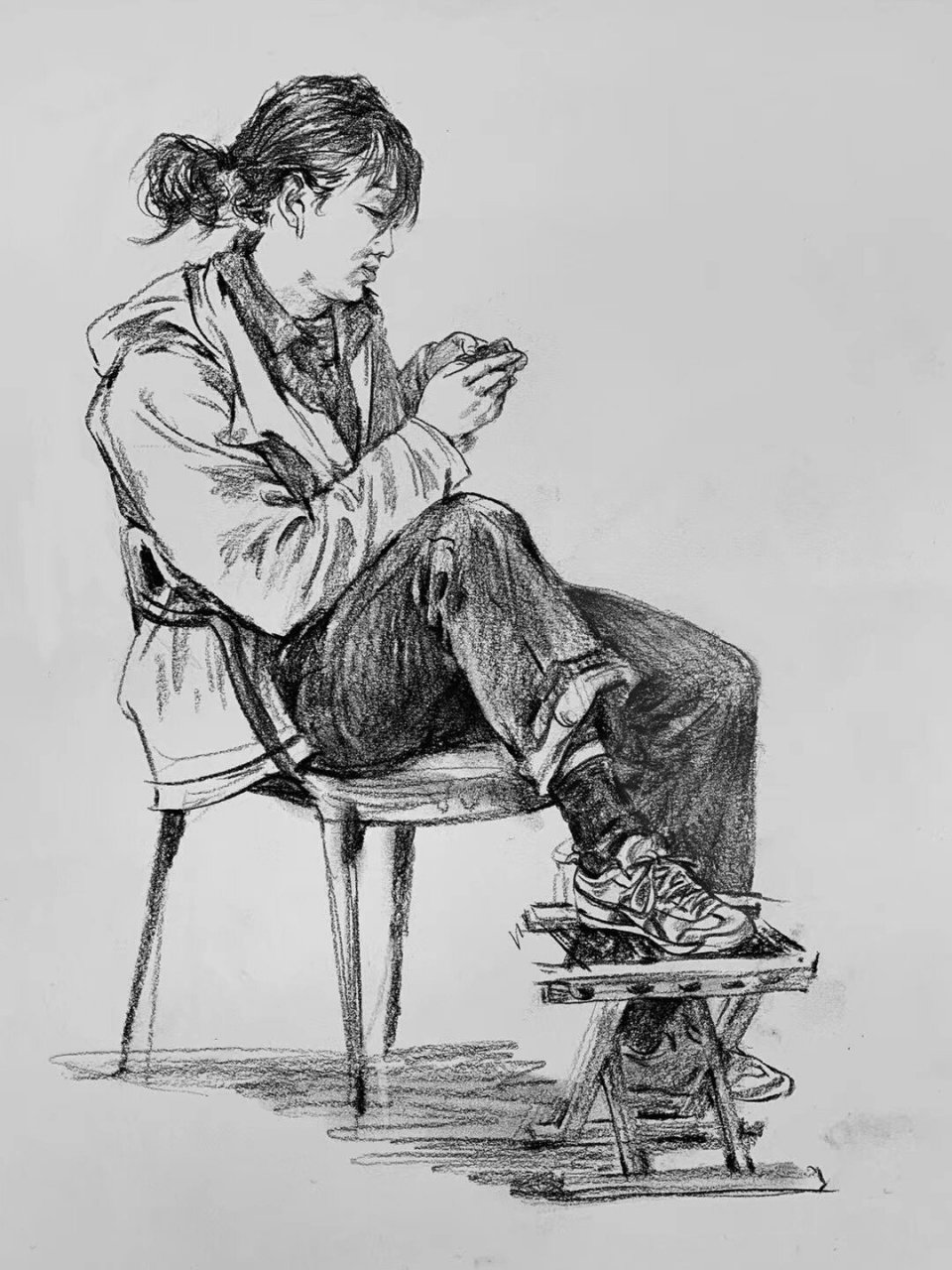 央美速写单科第一名的单人速写