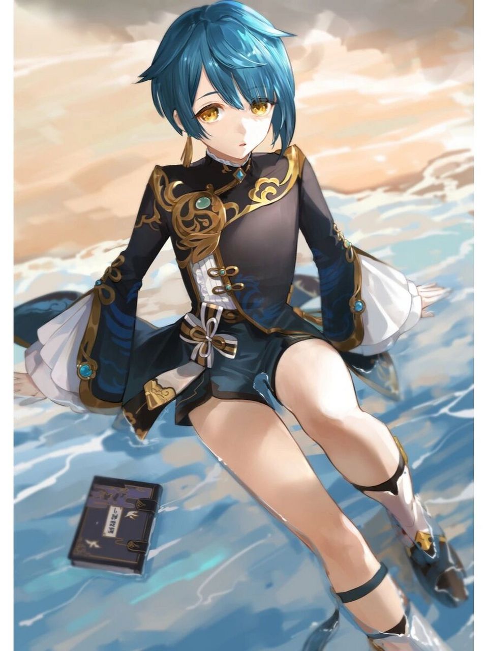 二次元美图|《原神》行秋                    高清无水印原图获取