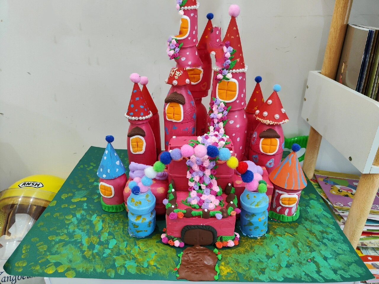 环保手工作品～花花城堡