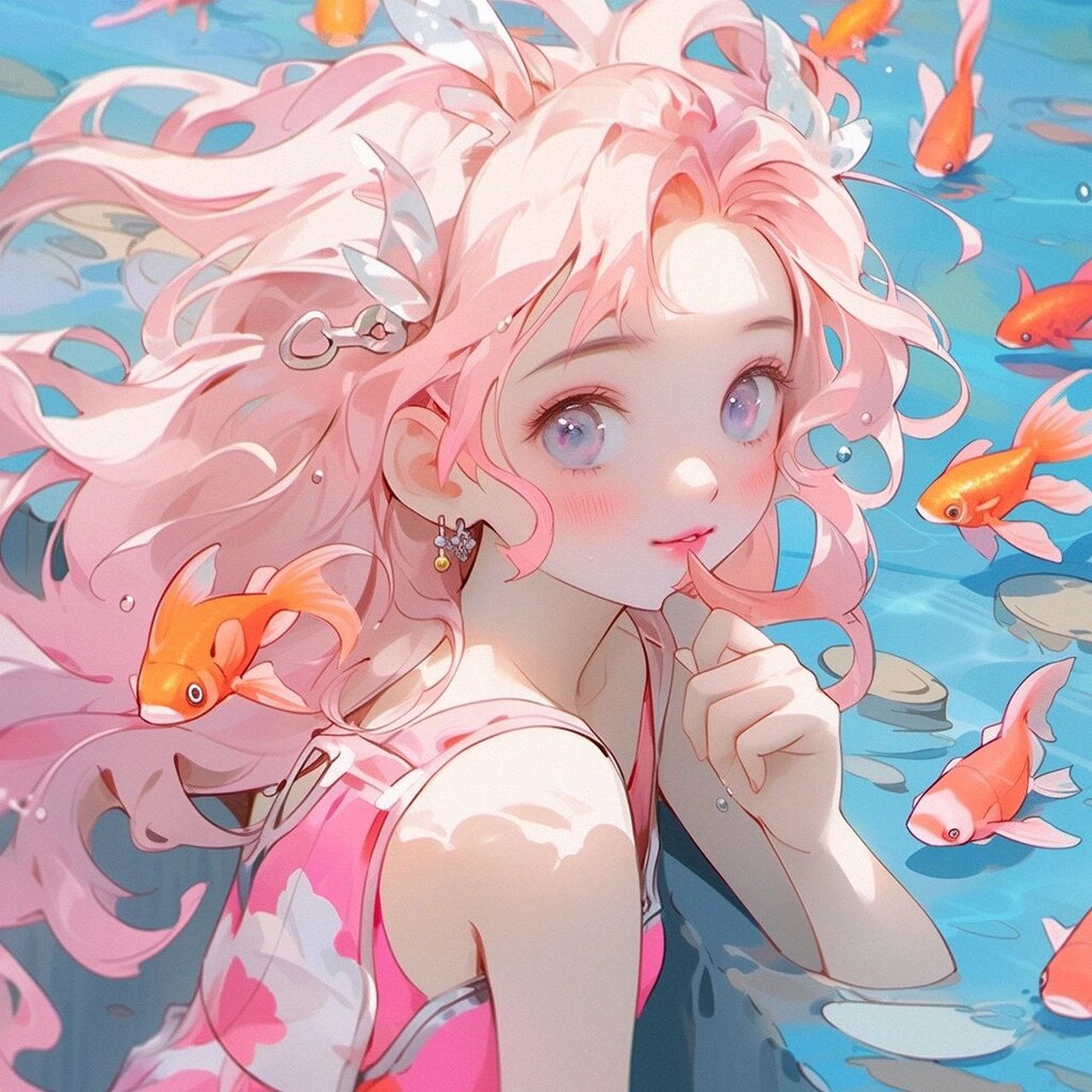 夏天来啦,泳池趴还会远吗 夏天的第一波动漫头像!