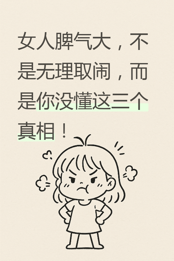 其实啊,女人的脾气就像天气预报,背后藏着你看不见的阴晴圆缺