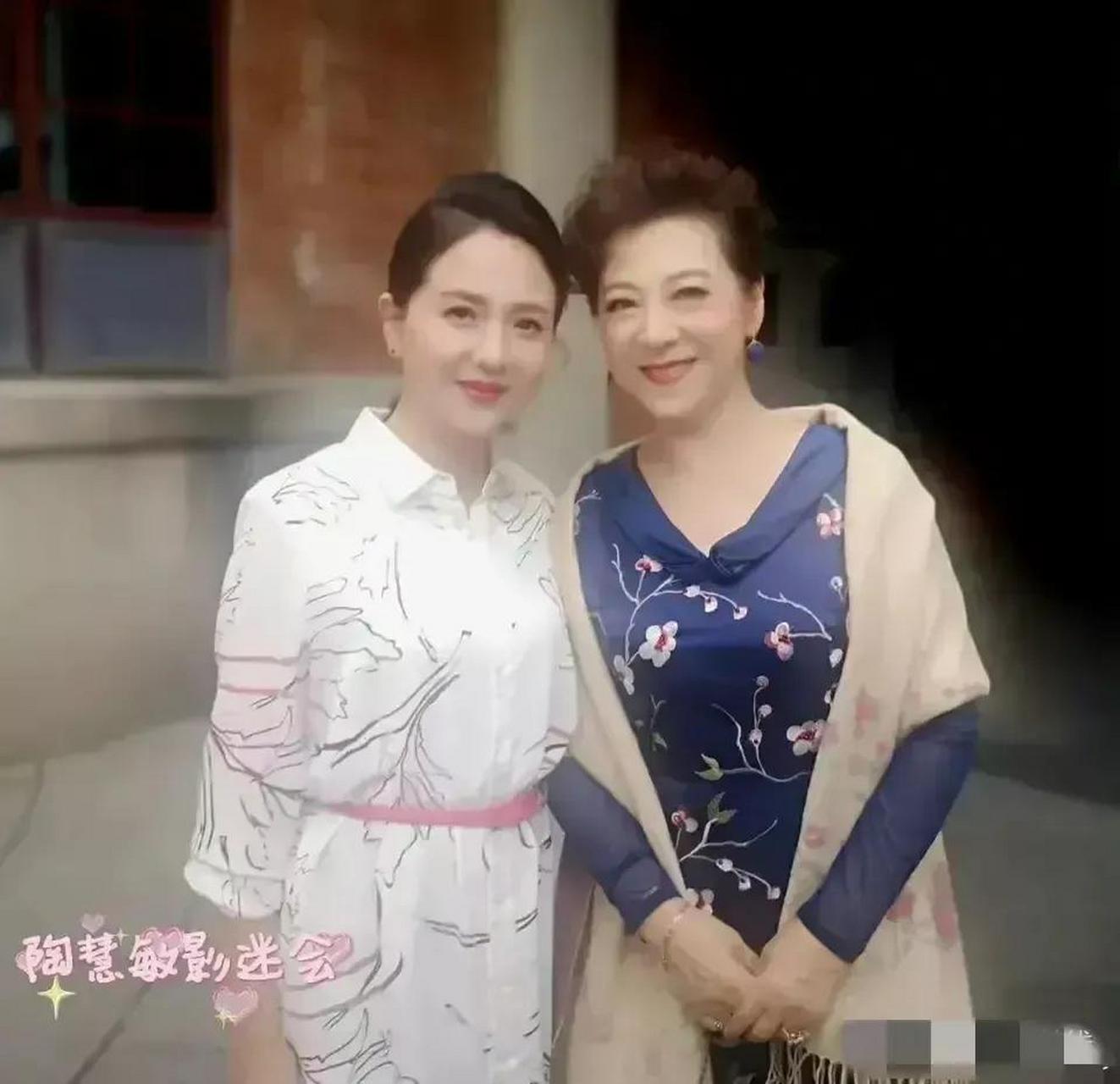 王馥荔和陶慧敏罕见亮相,两人穿搭复古装太唯美,陶慧敏像个小姑娘!