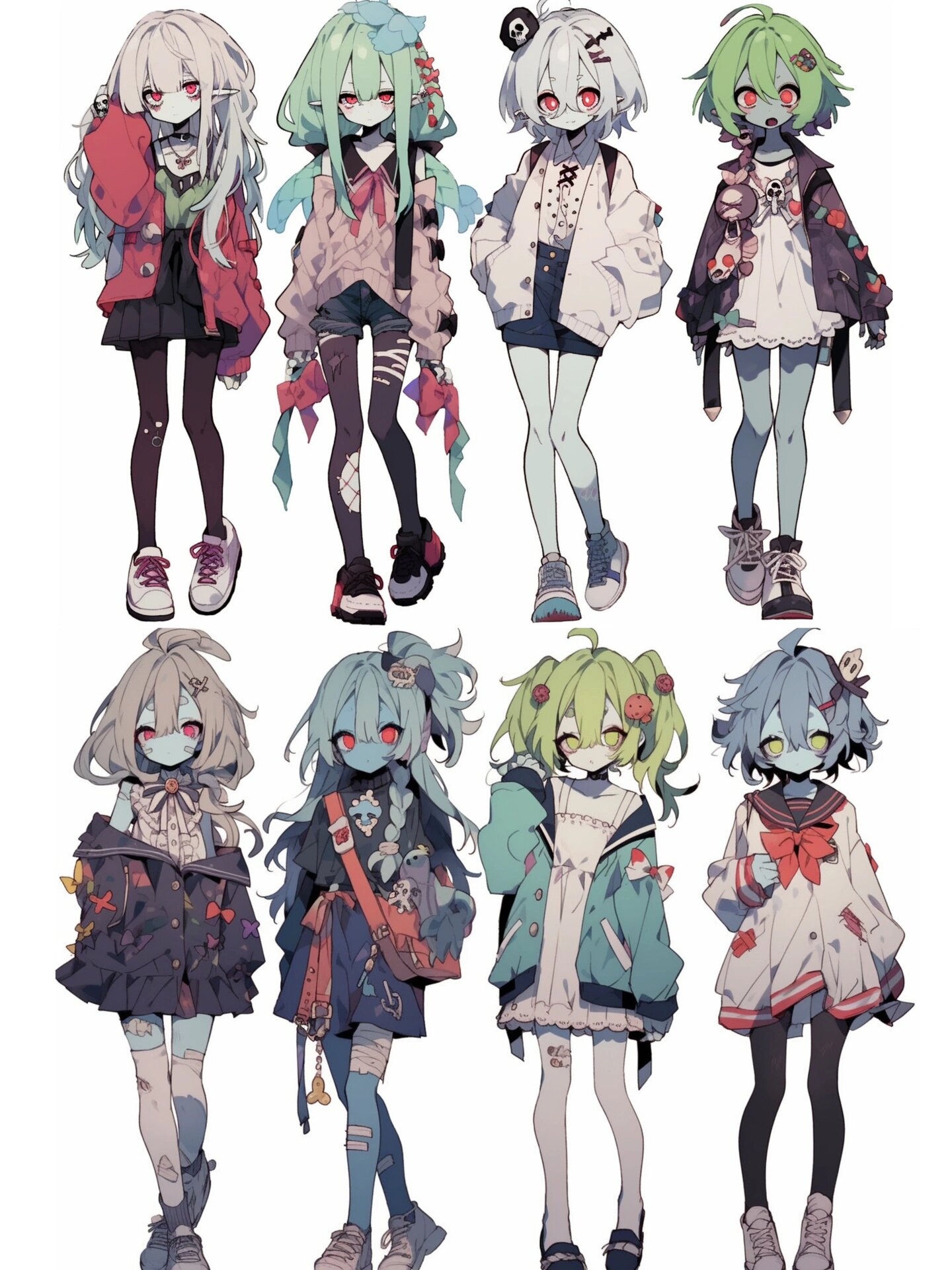 ai人设|僵尸少女 送设 素材分享