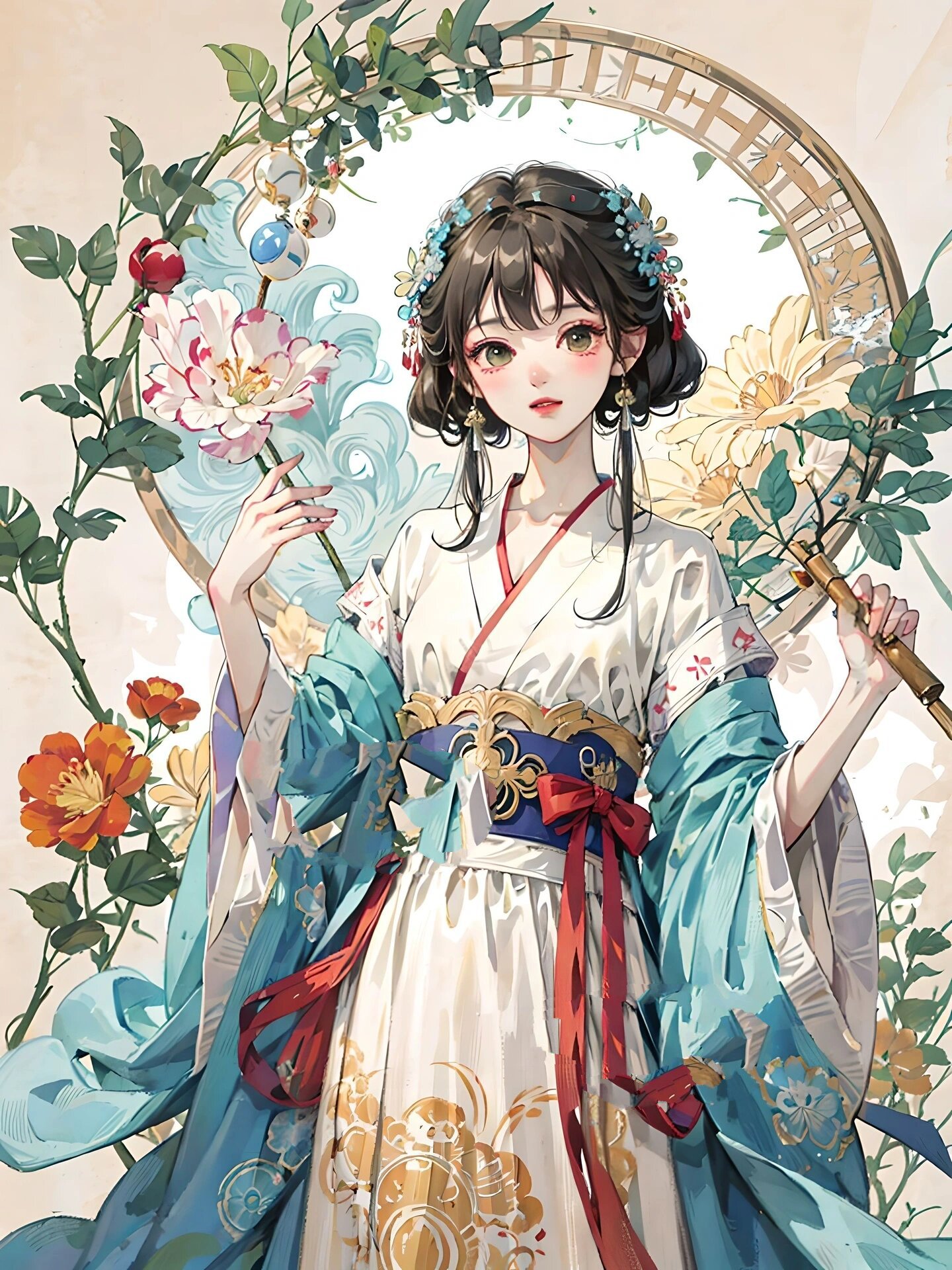 绘画素材 | 国风动漫人物插画@江雪栀柚的动态