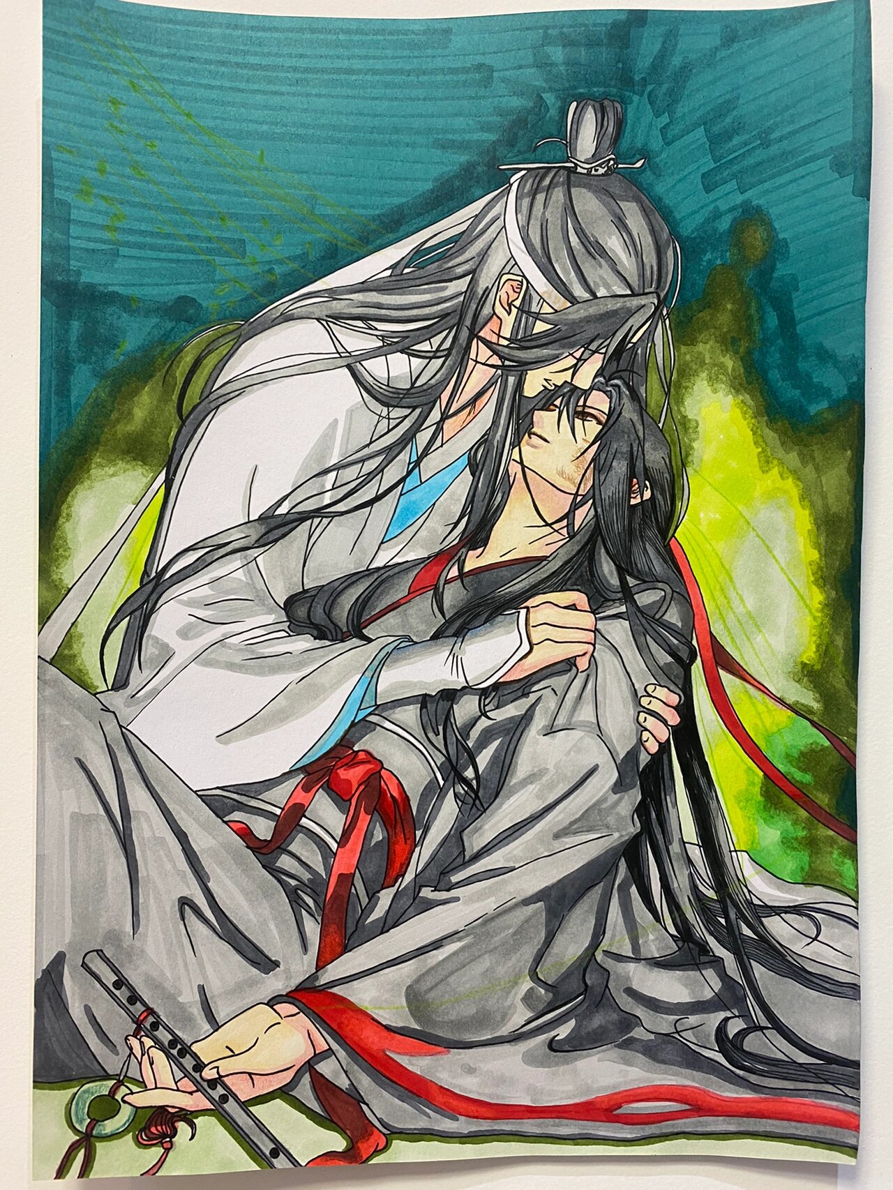 魔道祖师蓝湛魏婴不夜天城之战手绘绘画过程 9292那三十多道戒