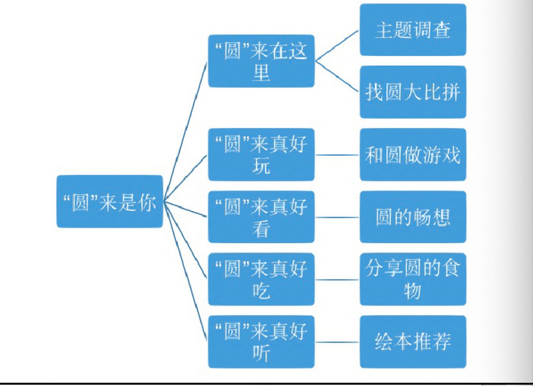 『 幼儿园小中班主题课程』圆 思维导图
