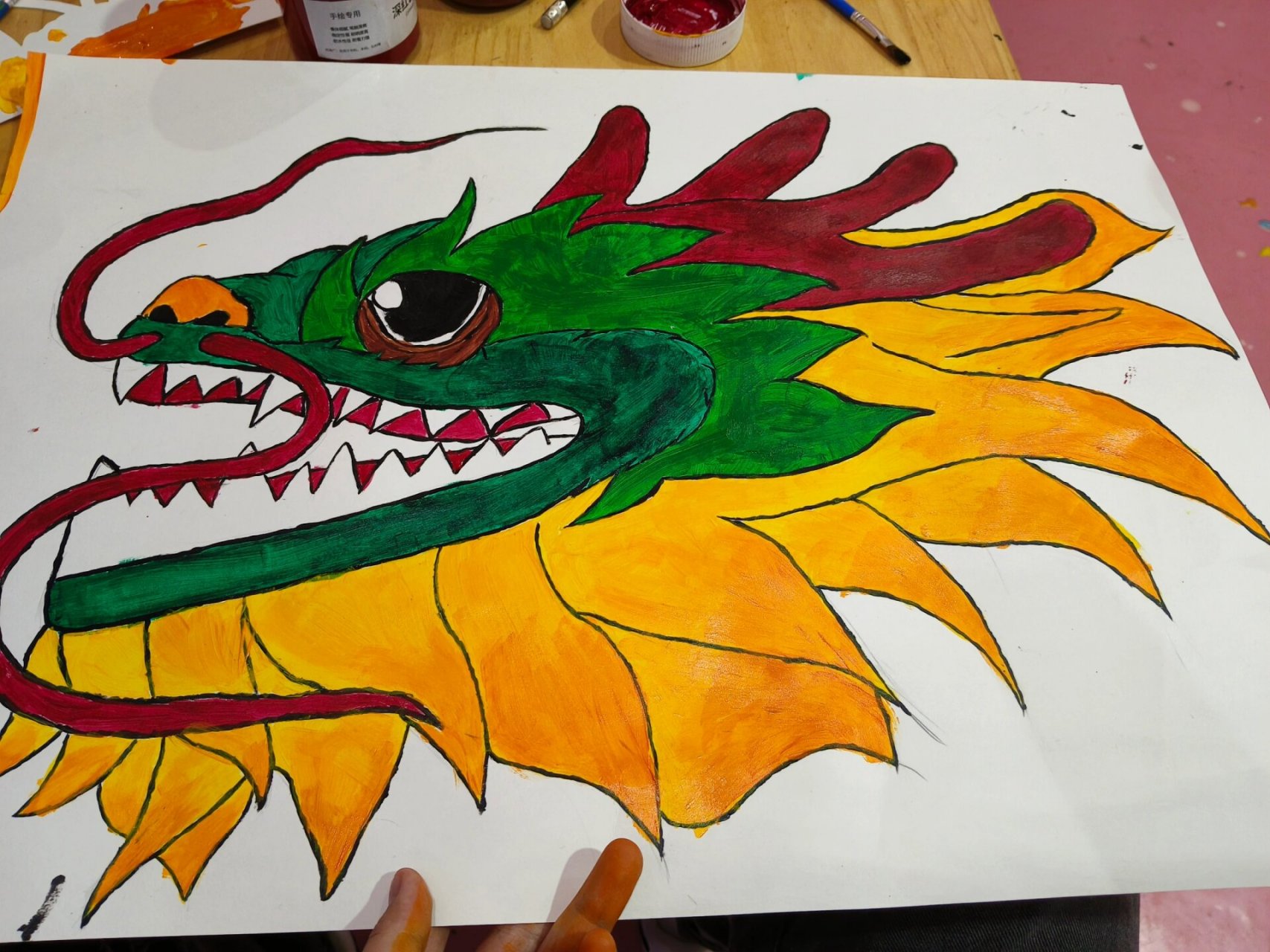 龙头简笔画 敢jio还不错