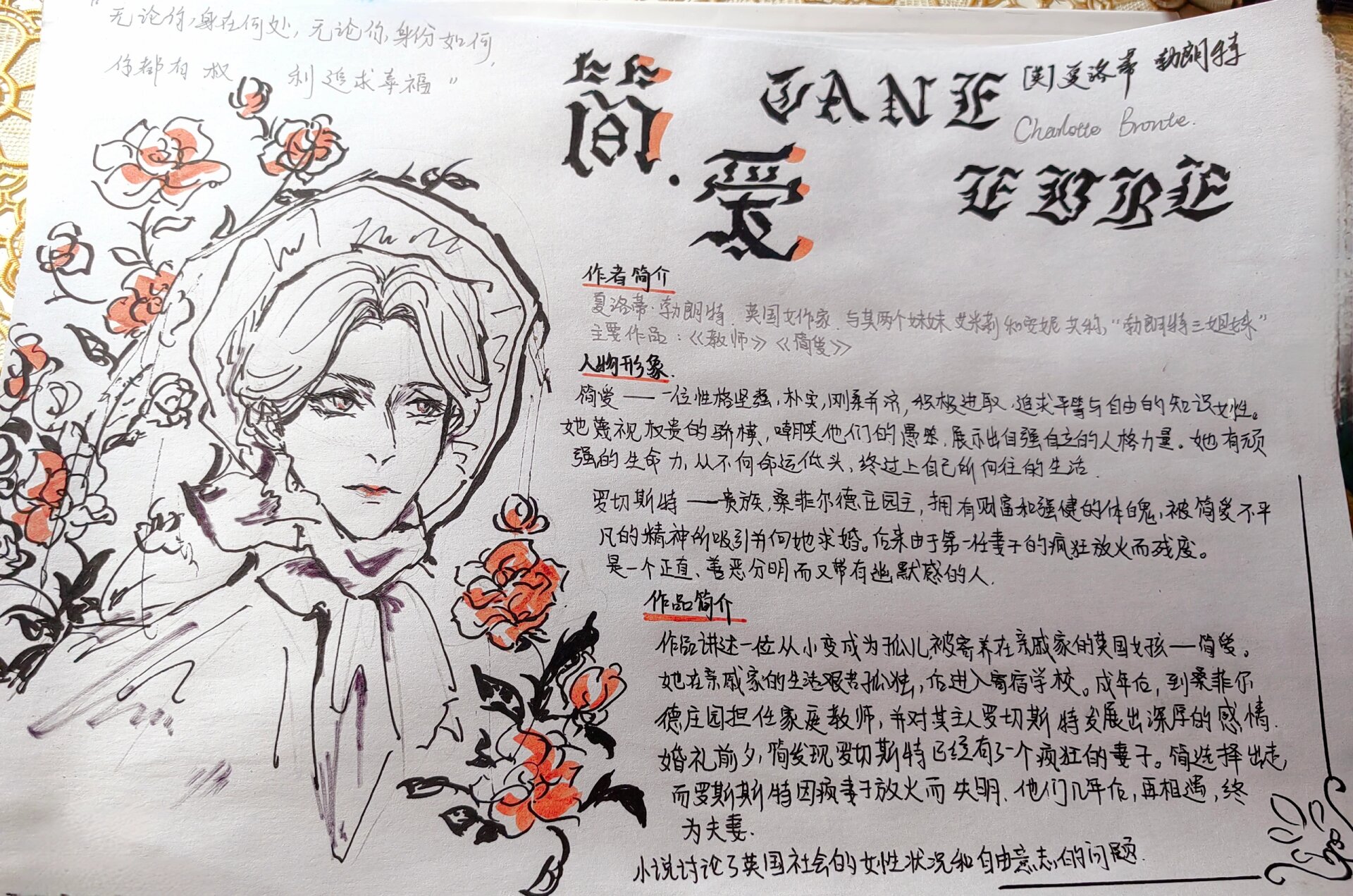 《简爱》手抄报