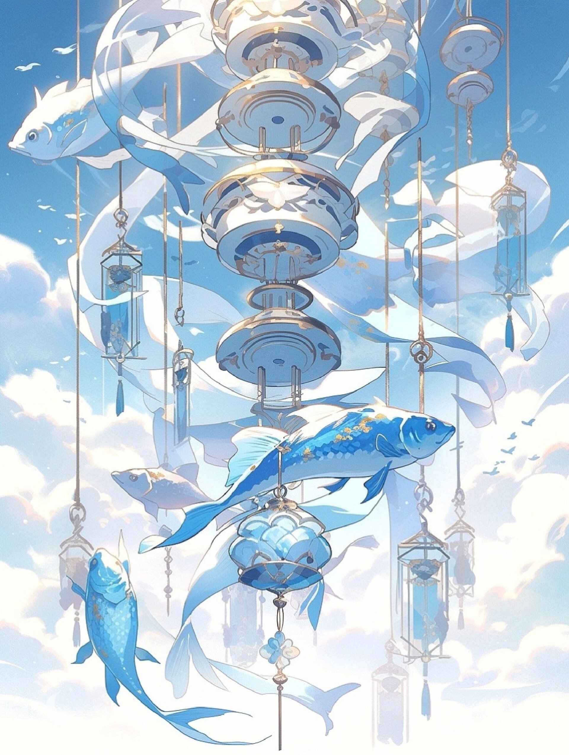 少女系国风唯美双鱼座项链