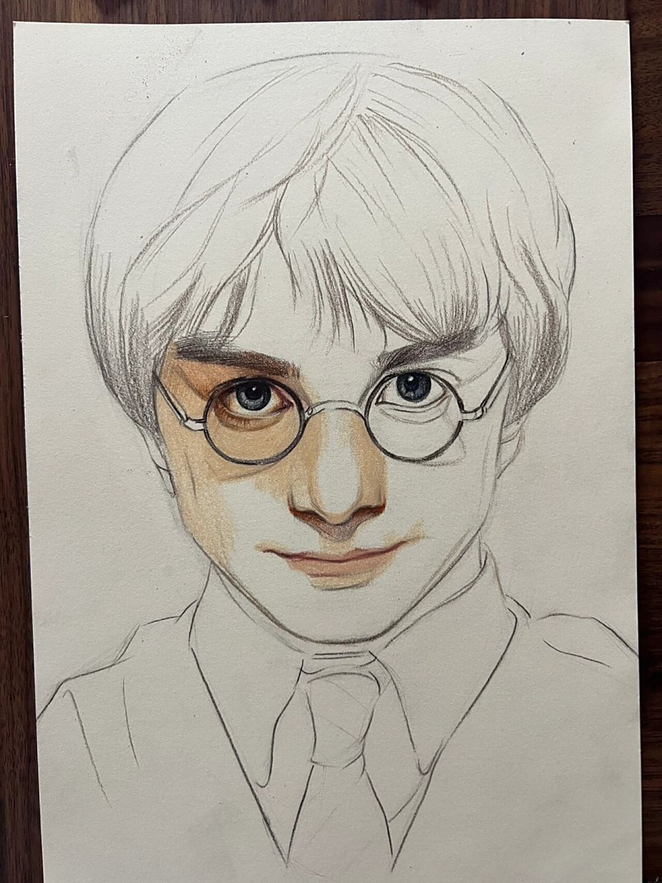 彩铅手绘— 哈利波特(含步骤) 断断续续画了6天,比上幅如懿好画,那幅