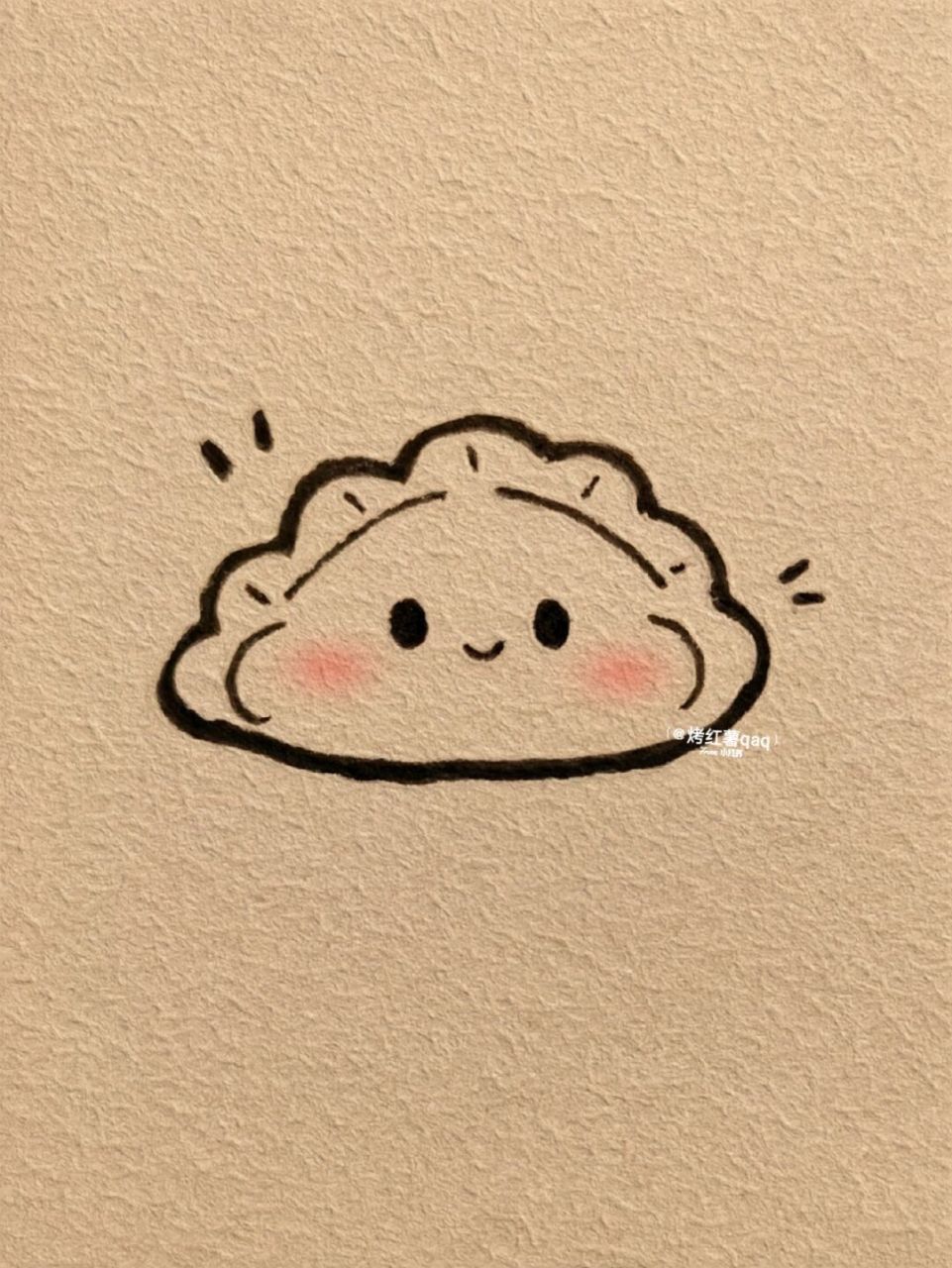 可爱简笔画|美味饺子 冬至快乐#简笔画教程# #可爱简笔画# #简笔画