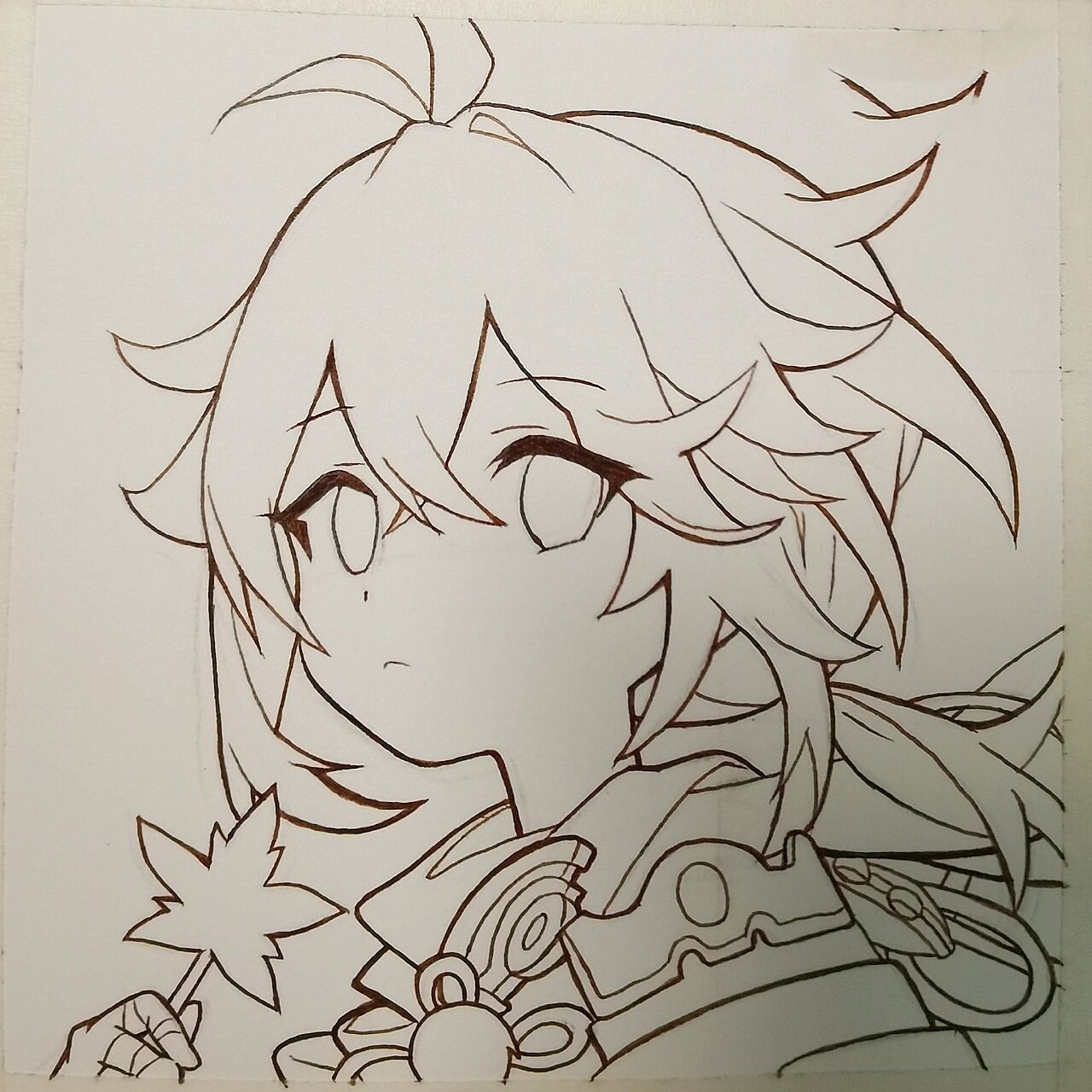 枫原万叶绘画过程             可爱的万叶谁不喜欢呢