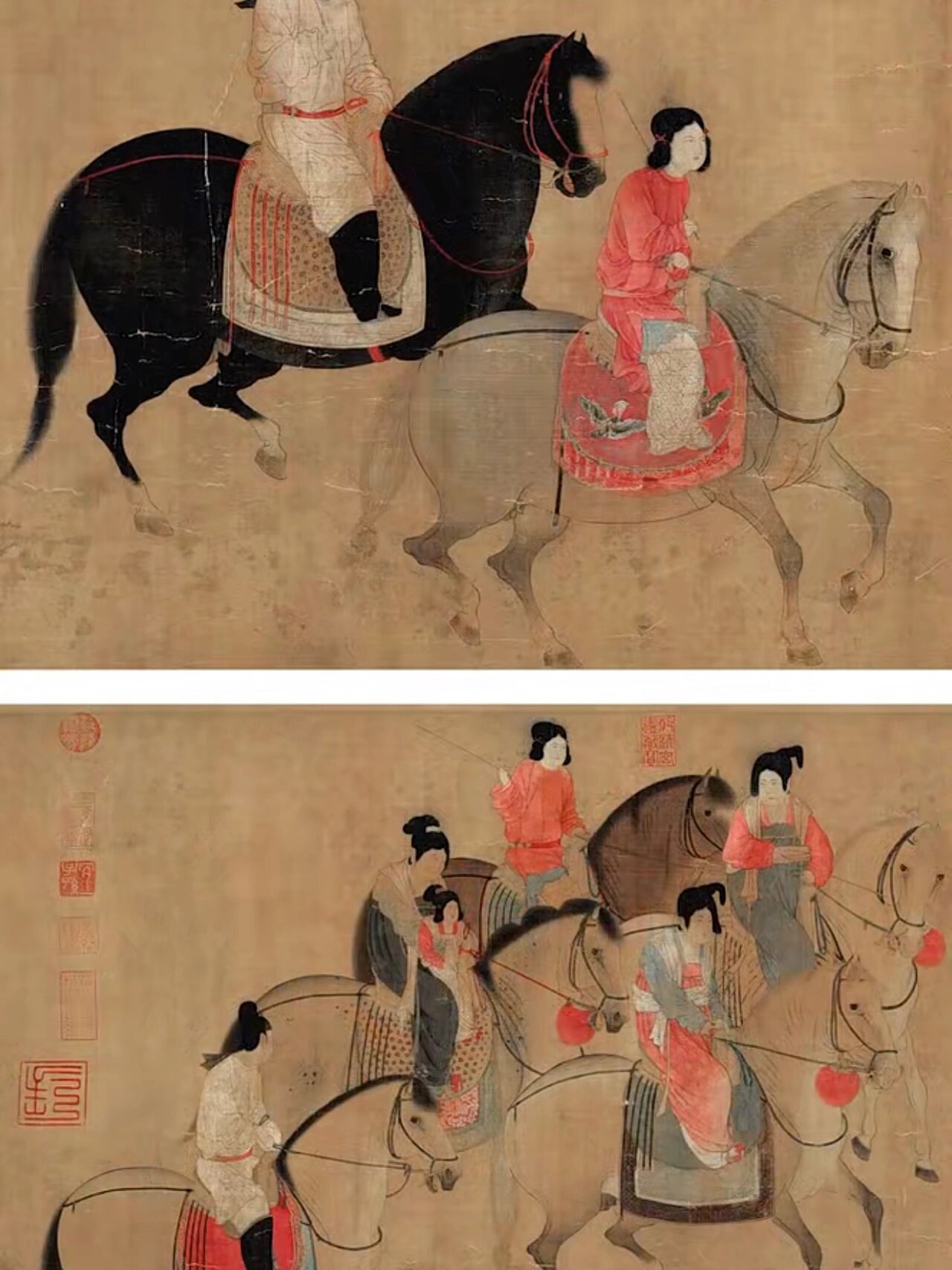 《唐朝张萱.虢国夫人游春图》
