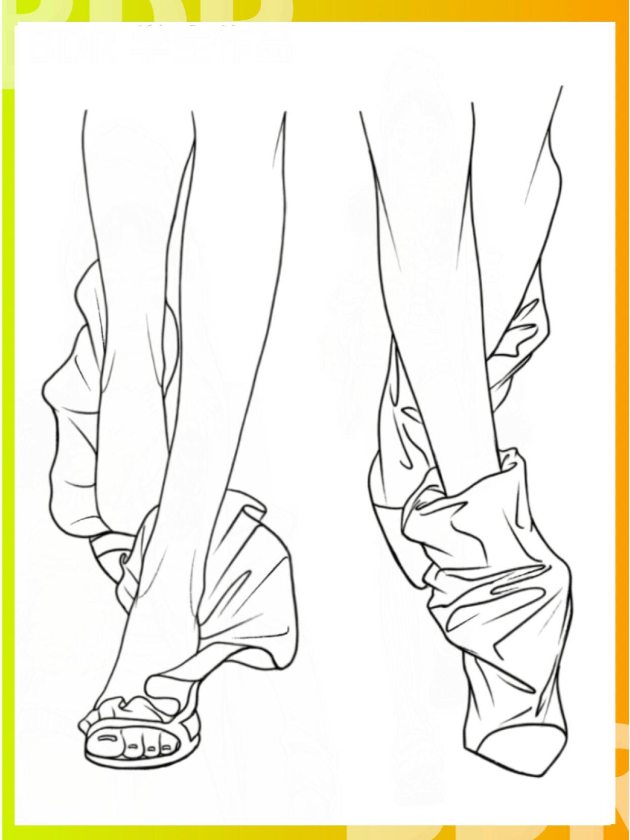 服装设计考研 | 不同款式鞋子画法91