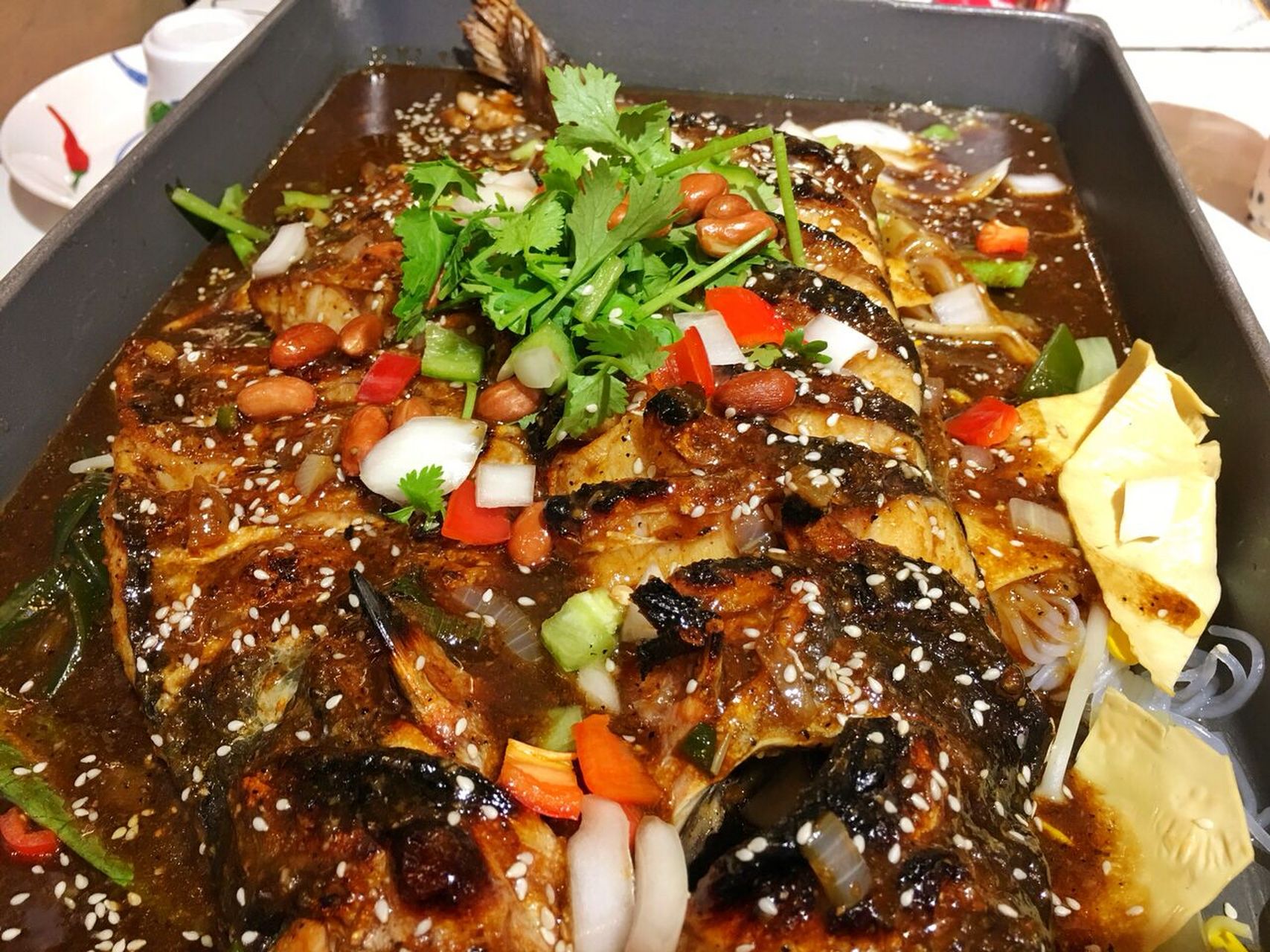 店铺:左麻右辣·烤鱼·麻辣香锅 坐标:#天津#和平滨江道与长春道交叉