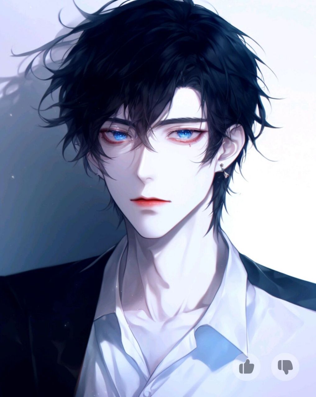 glow  黑发蓝瞳的帅哥 刷个头像刷了好久,真的是.